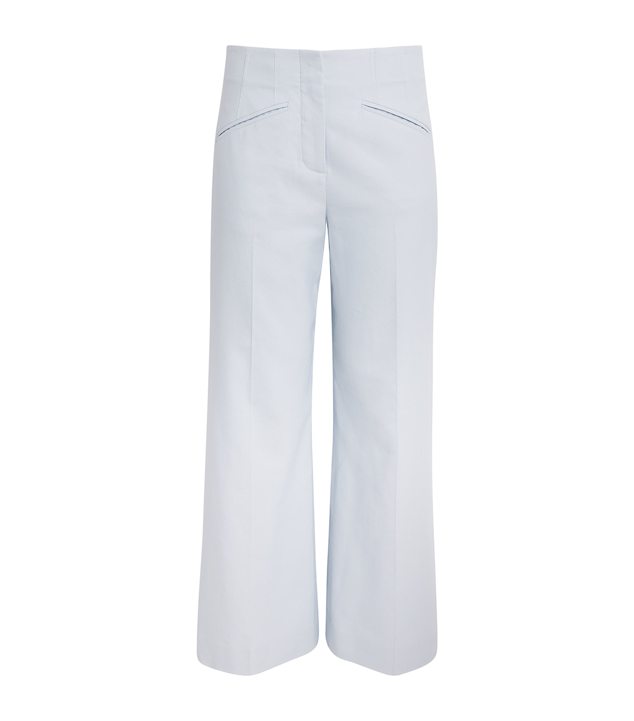 Veronica Beard Womens Cassidee Wide-Leg Trousers River Mist Image 1
