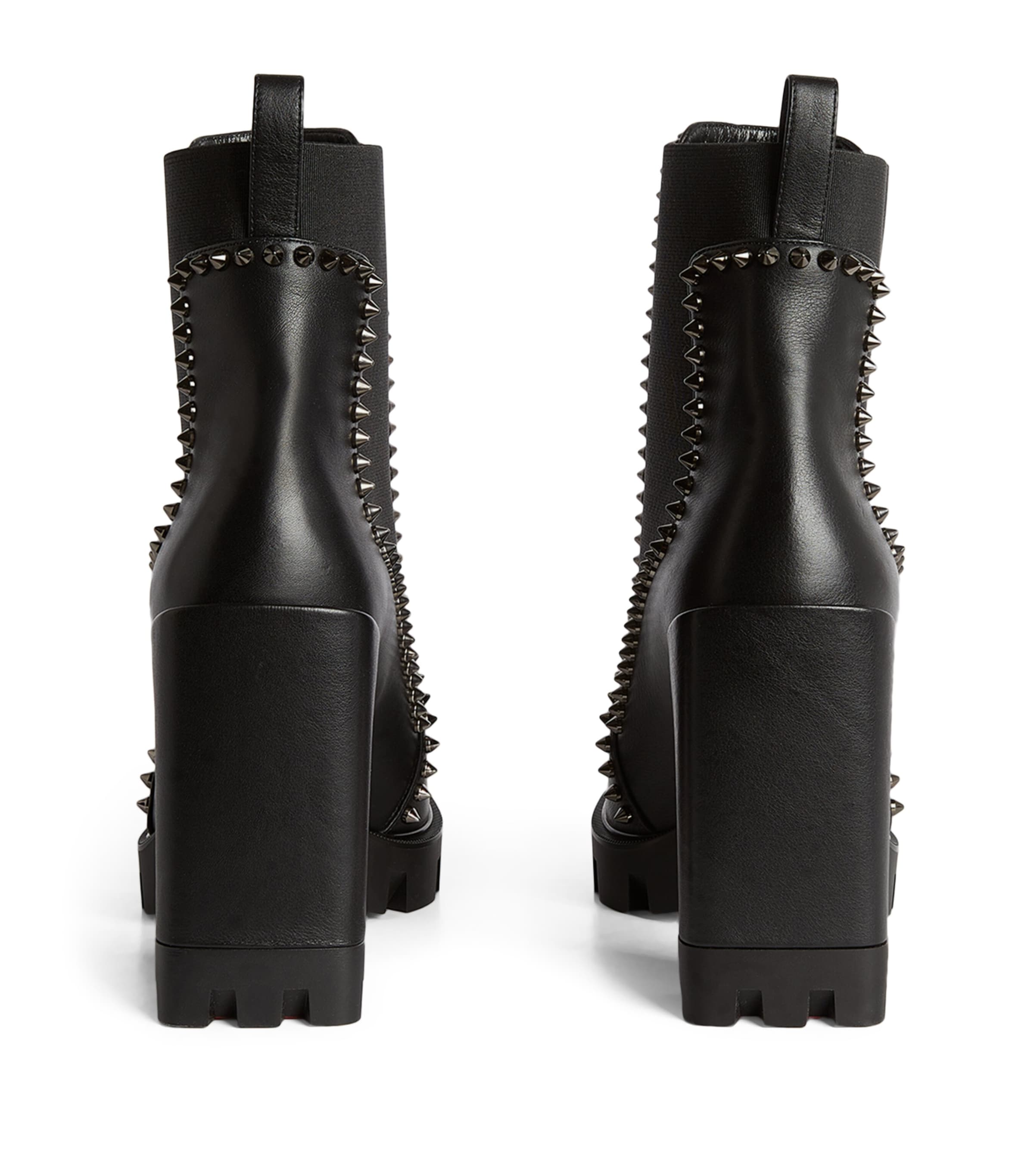 Christian Louboutin Out Line Spike Lug Leather Ankle Boots 100 Harrods SA