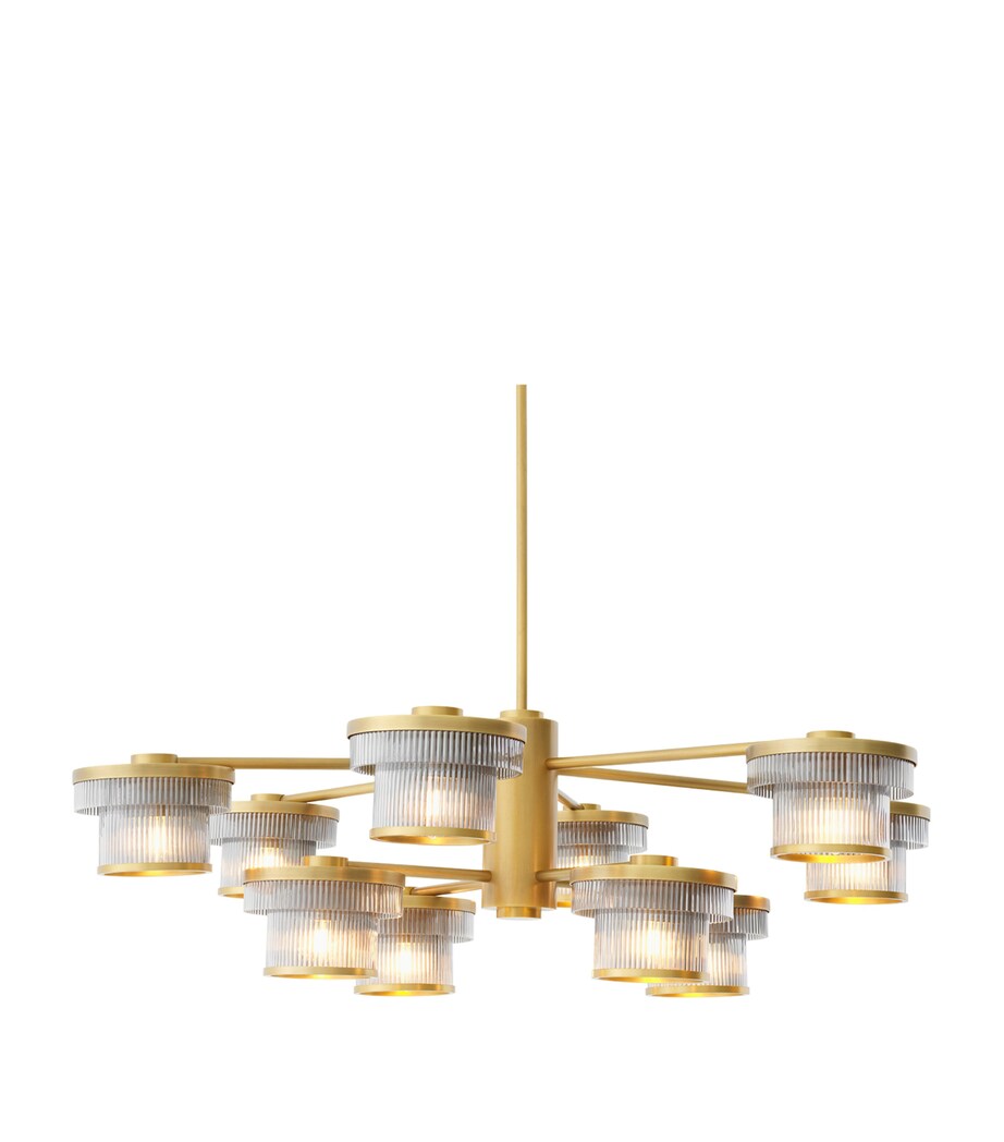 Eichholtz CDJ Andromeda 10-Light Chandelier Brass Image 1