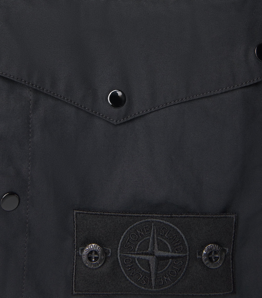 Stone Island Mens Cotton-Canvas All-Weather Ghost Shorts Image 6