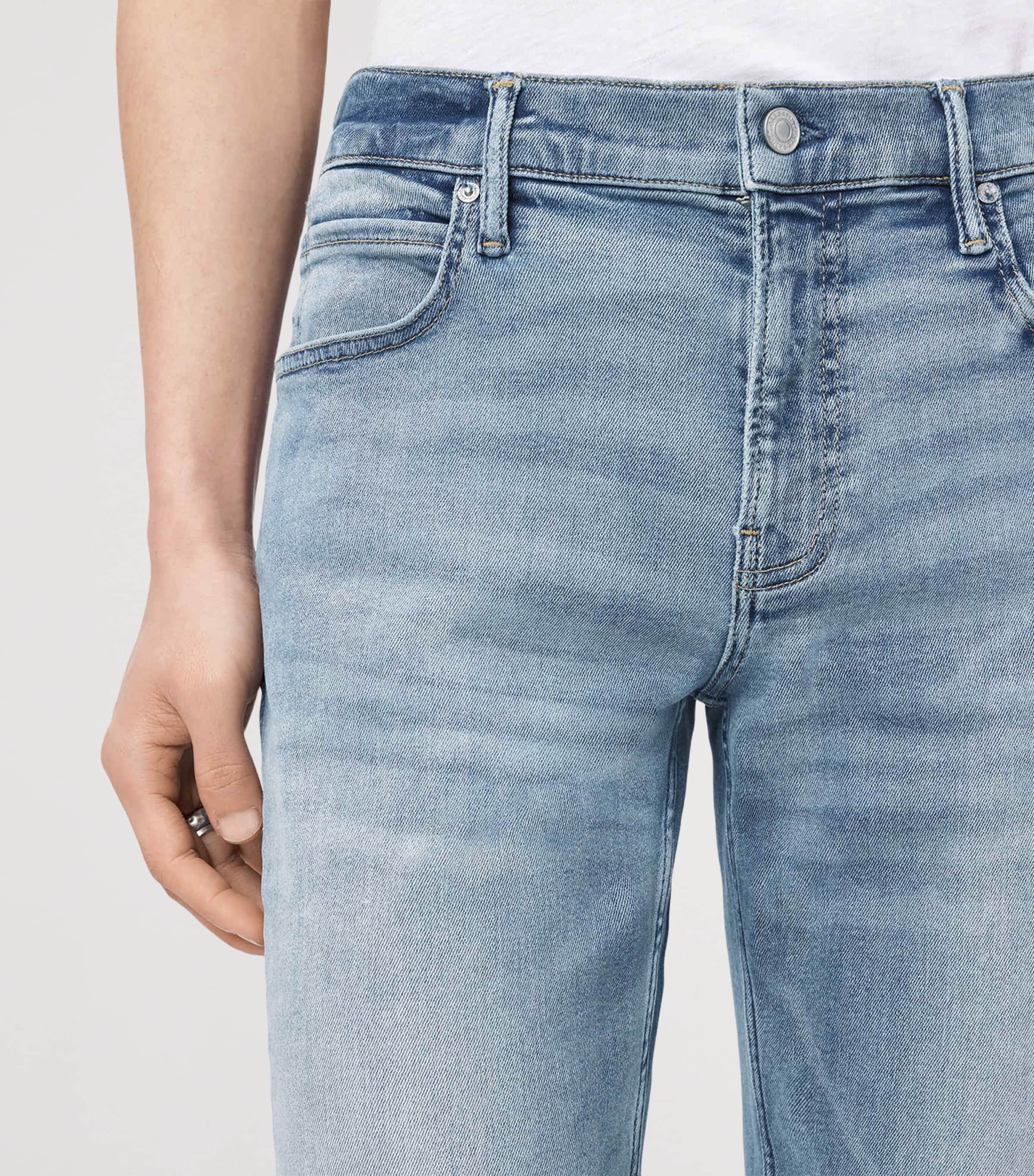 AllSaints Mens Sid Ultra Skinny Jeans Light Indigo Image 5