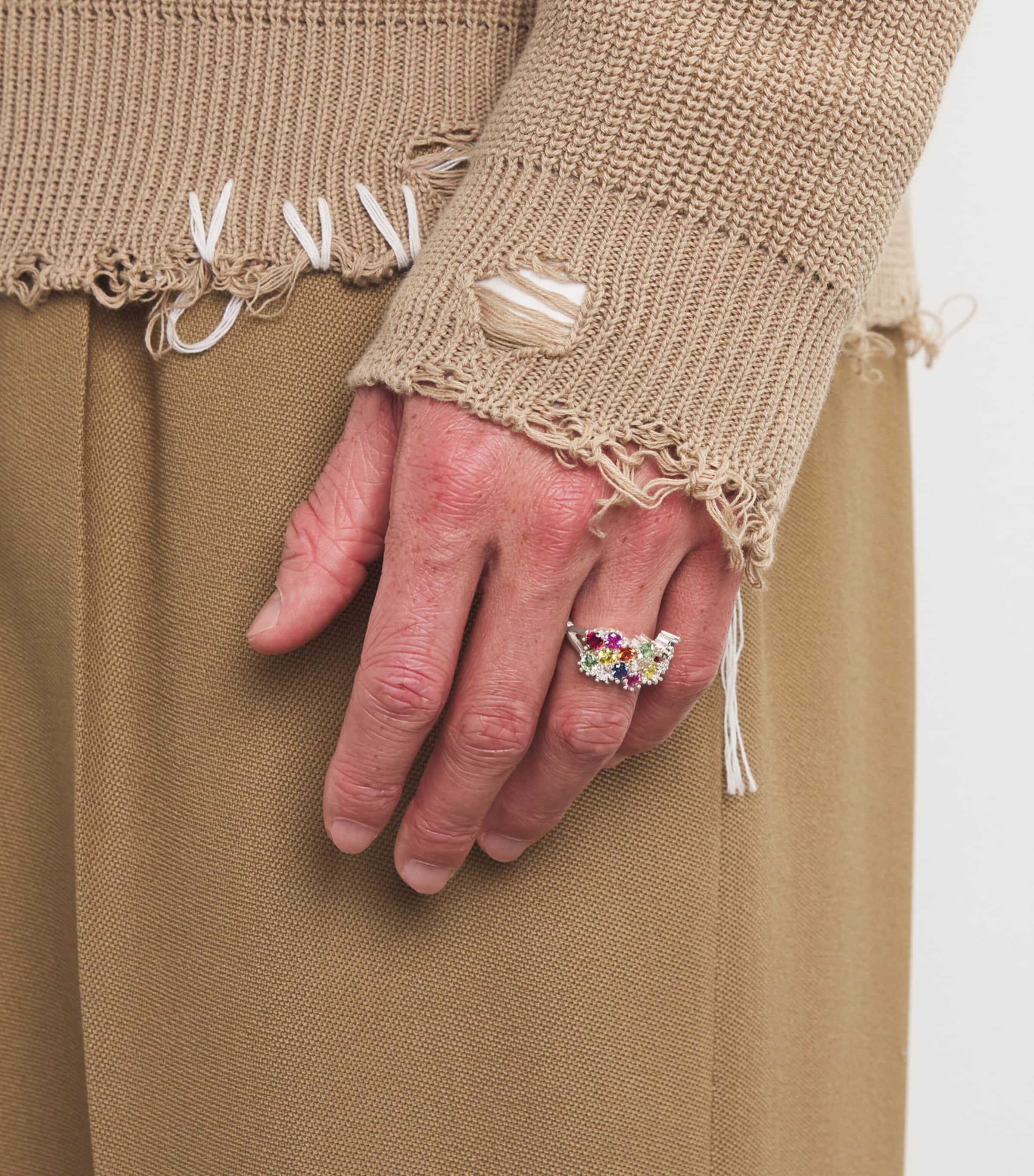 Sterling Silver and Sapphire Wild Flower Ring SILVER (925) Image 2