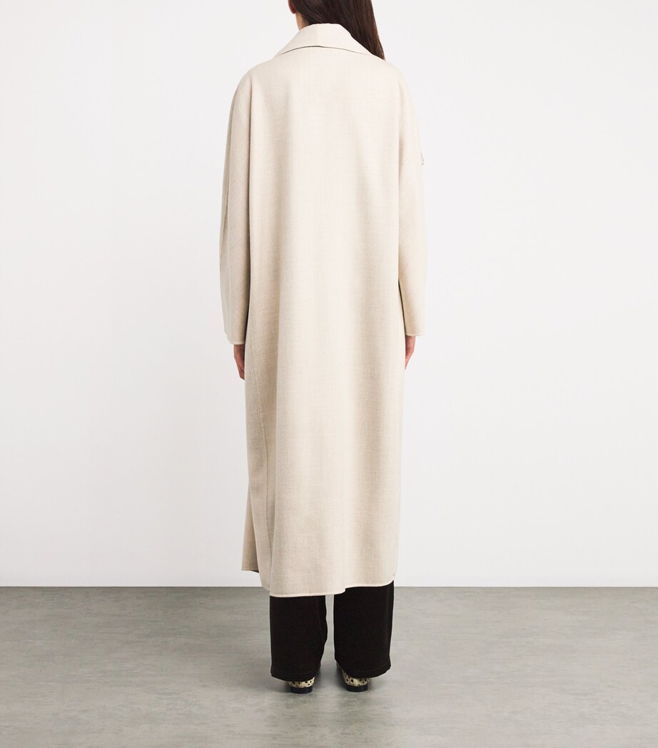 RETORI Womens Wool Double-Shawl Coat Ivory/natural Image 4