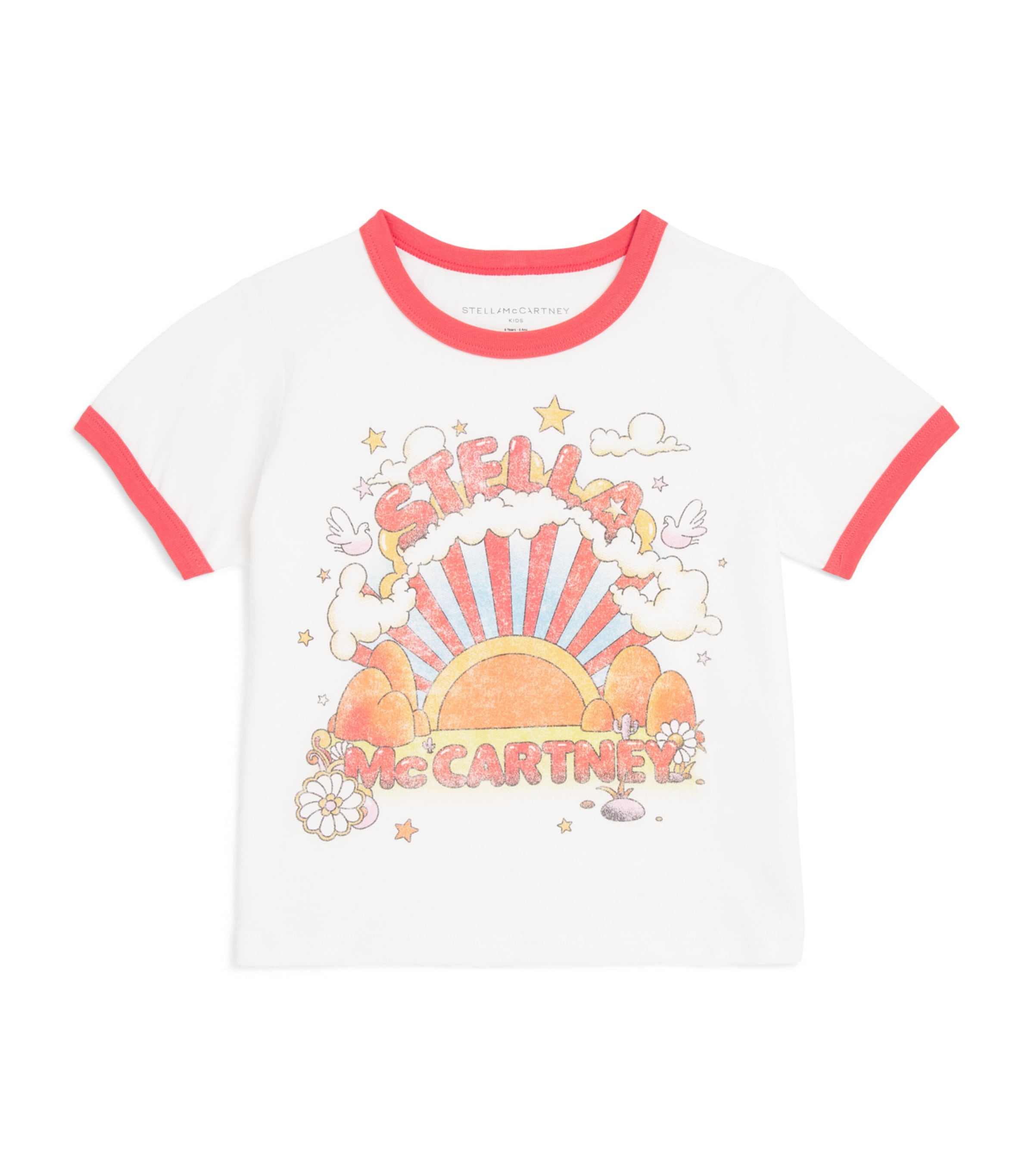 Stella McCartney Kids Cotton Printed T-Shirt (3-14 Years) Ivory Image 1