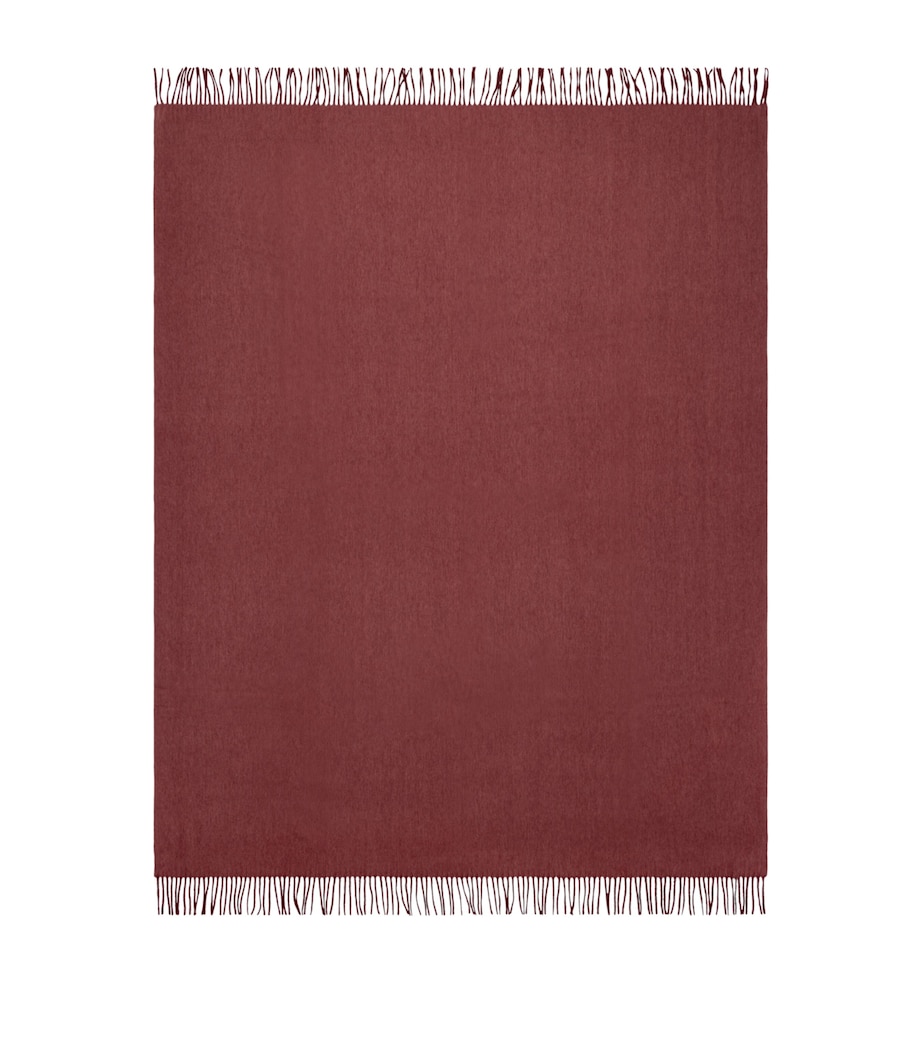 Begg x Co Cashmere Arran Reversible Throw (147cm x 183cm) Wine Sandrose Image 1