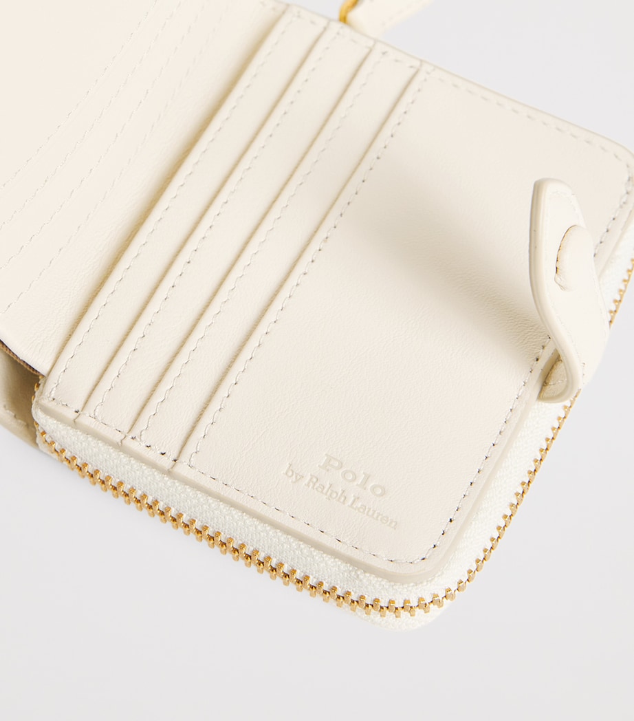 Leather Polo Bear Wallet IVORY Image 4