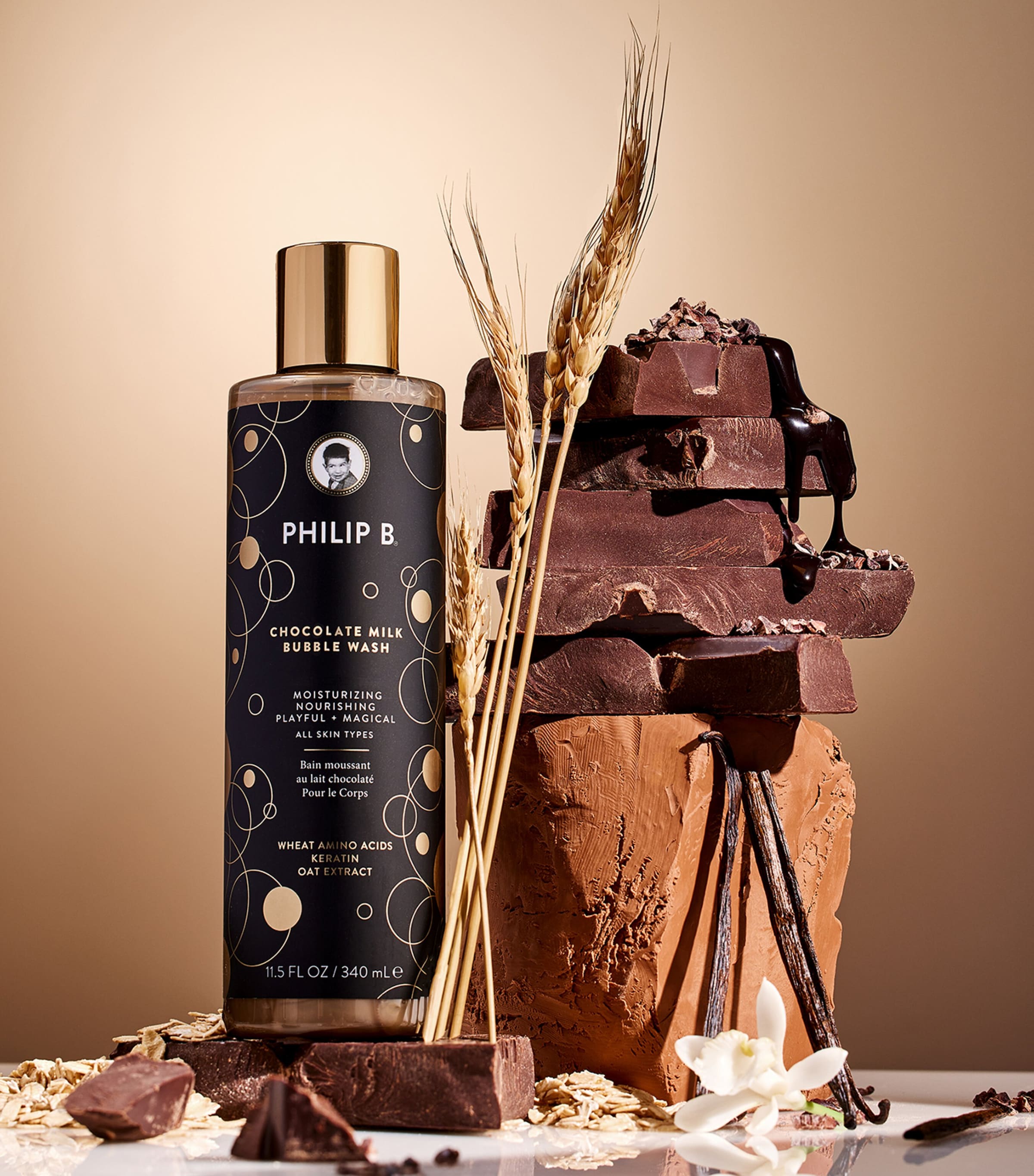 Chocolate Milk Bubble Wash (340ml) NO COLOUR Image 3