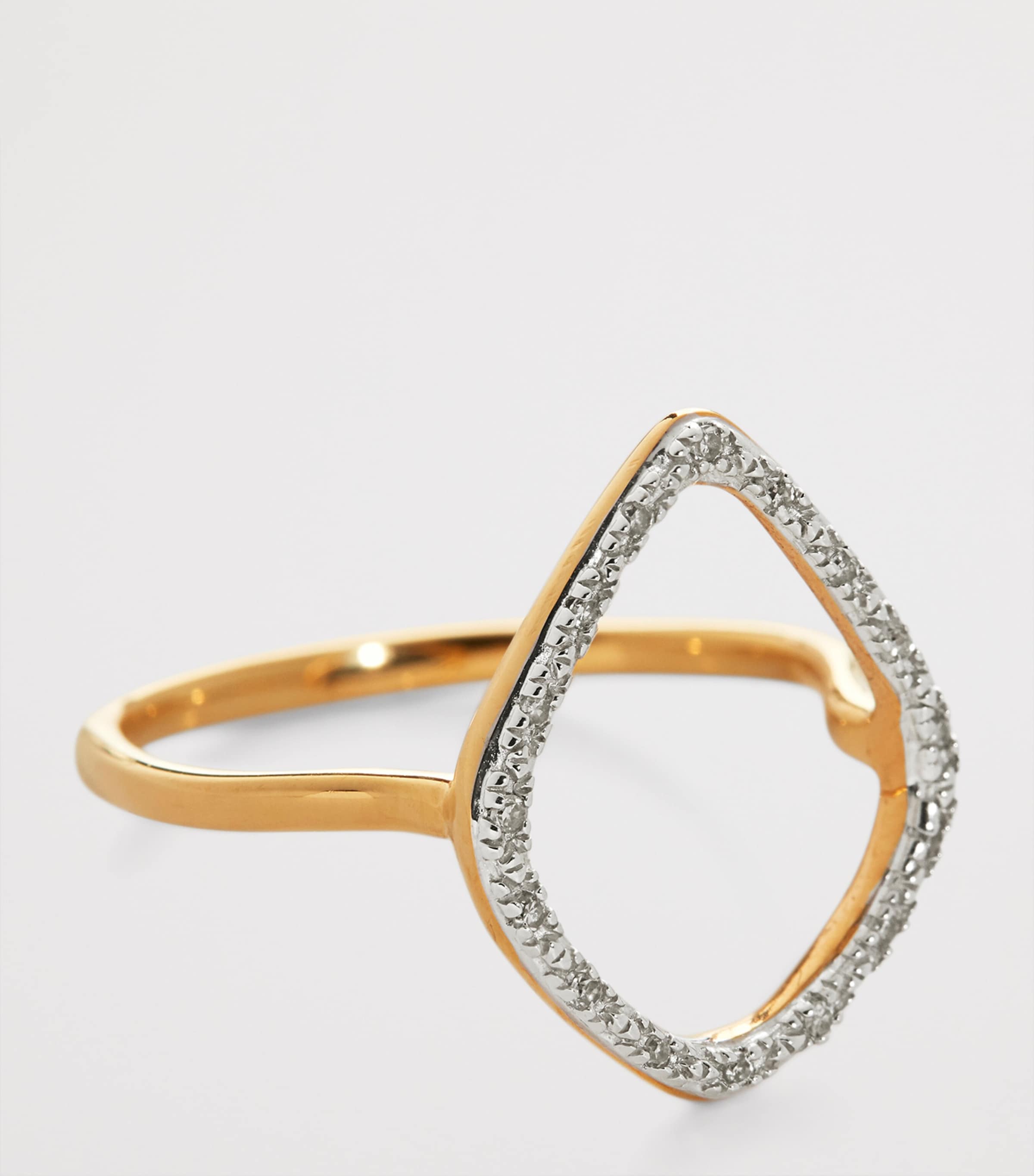 Monica Vinader Gold Vermeil and Diamond Riva Kite Ring Gold Vermeil Image 2