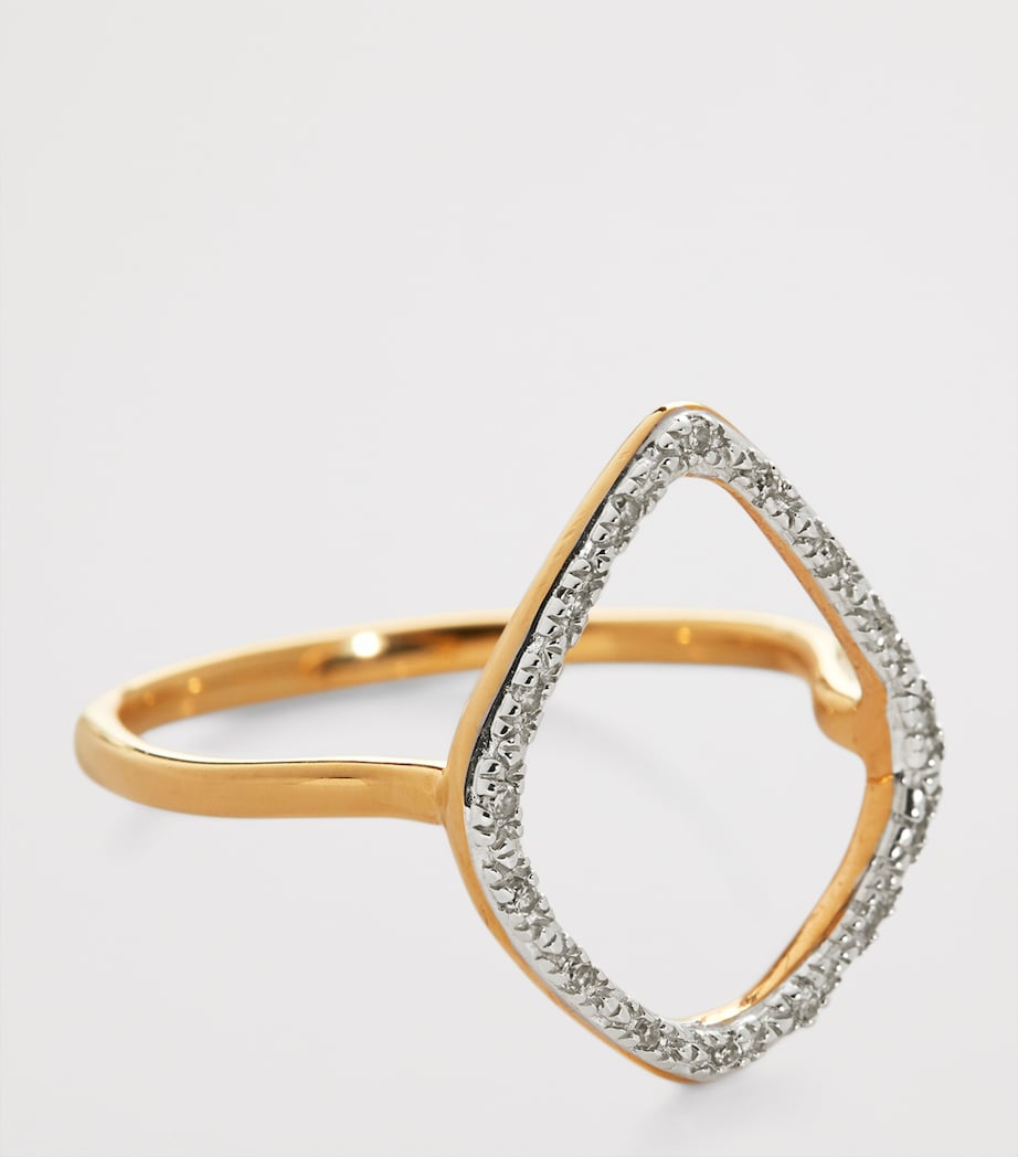 Monica Vinader Gold Vermeil and Diamond Riva Kite Ring Gold Vermeil Image 2