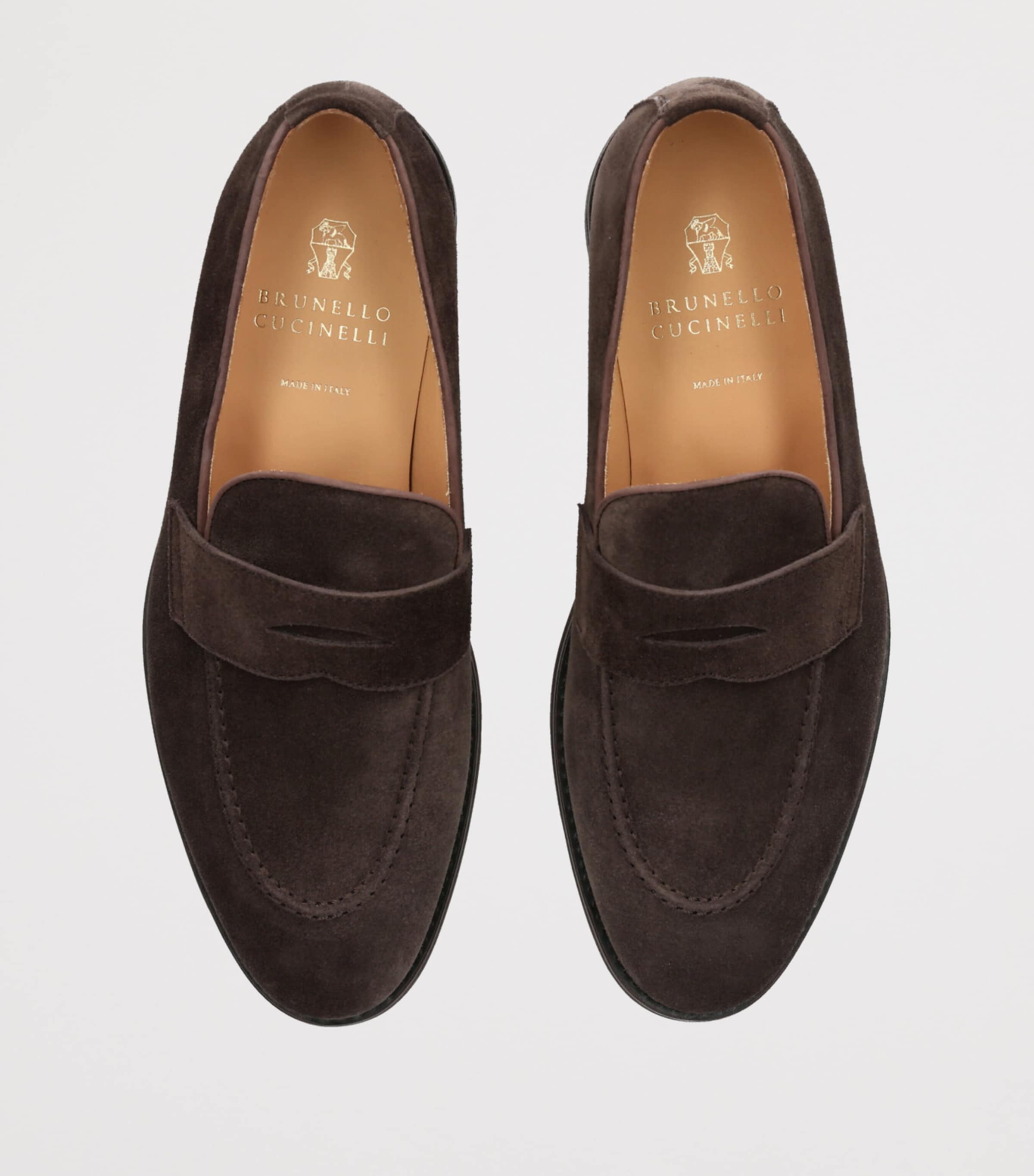 Suede Penny Loafers DARK BROWN Image 4