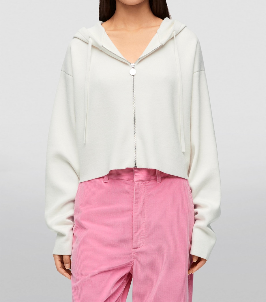 Anagram Zip-Up Hoodie WHITE Image 3