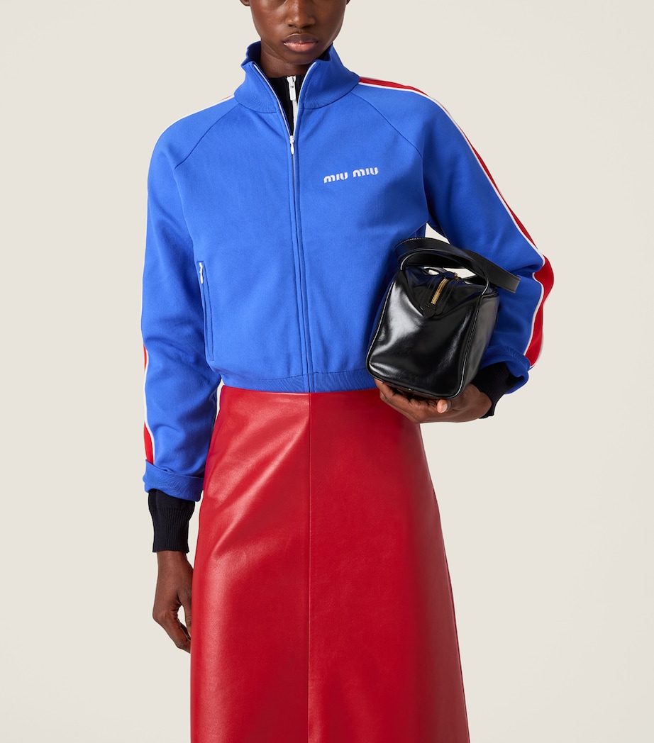 Miu Miu Womens Logo Zip-Up Jacket Image 3
