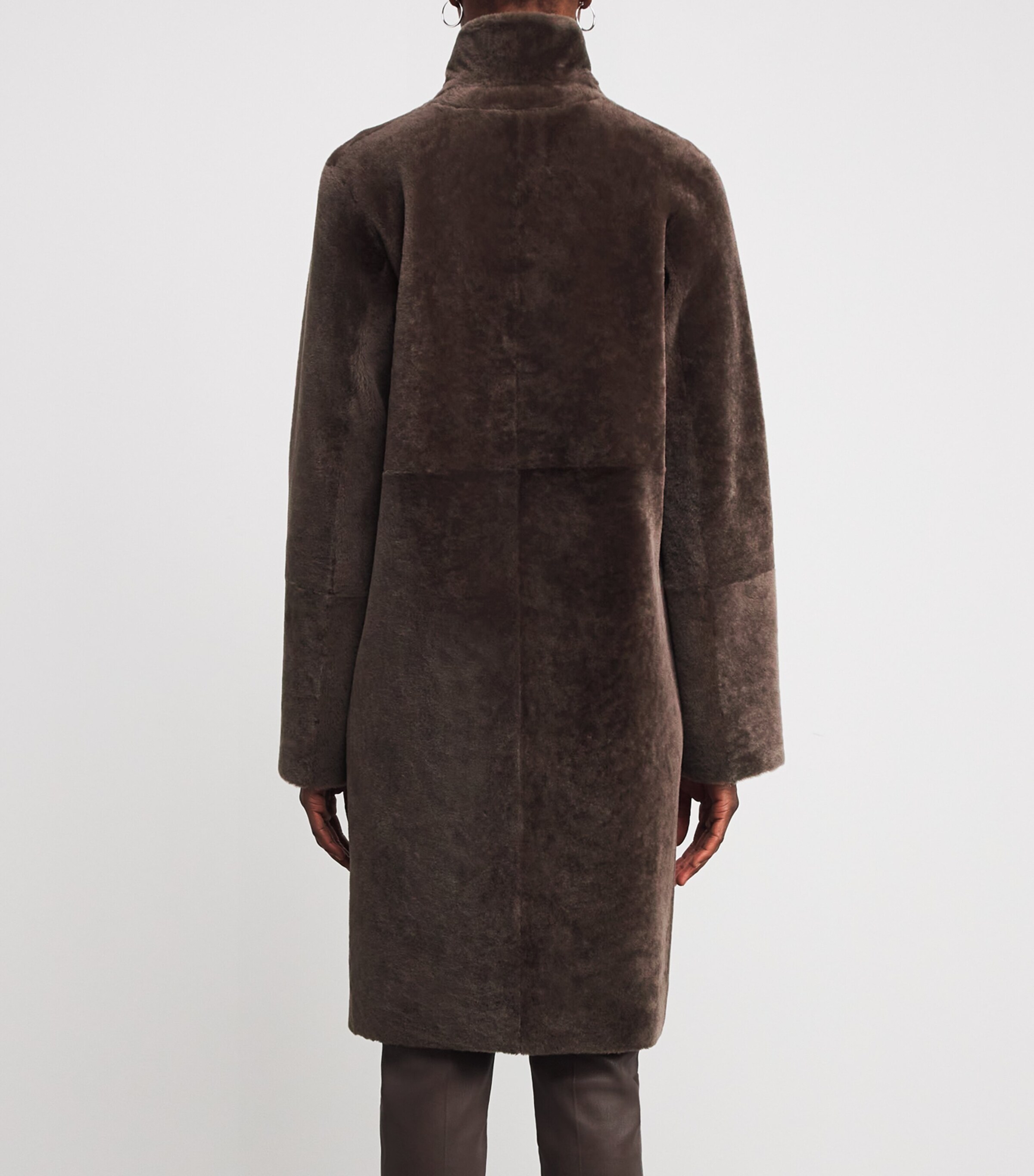 Shearling Reversible Britanny Coat MUSHROOM Image 4