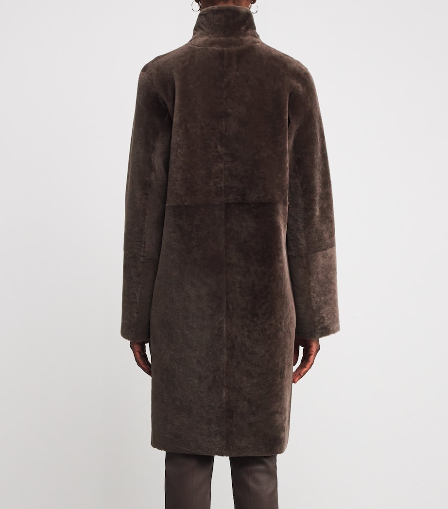 Shearling Reversible Britanny Coat MUSHROOM Image 4
