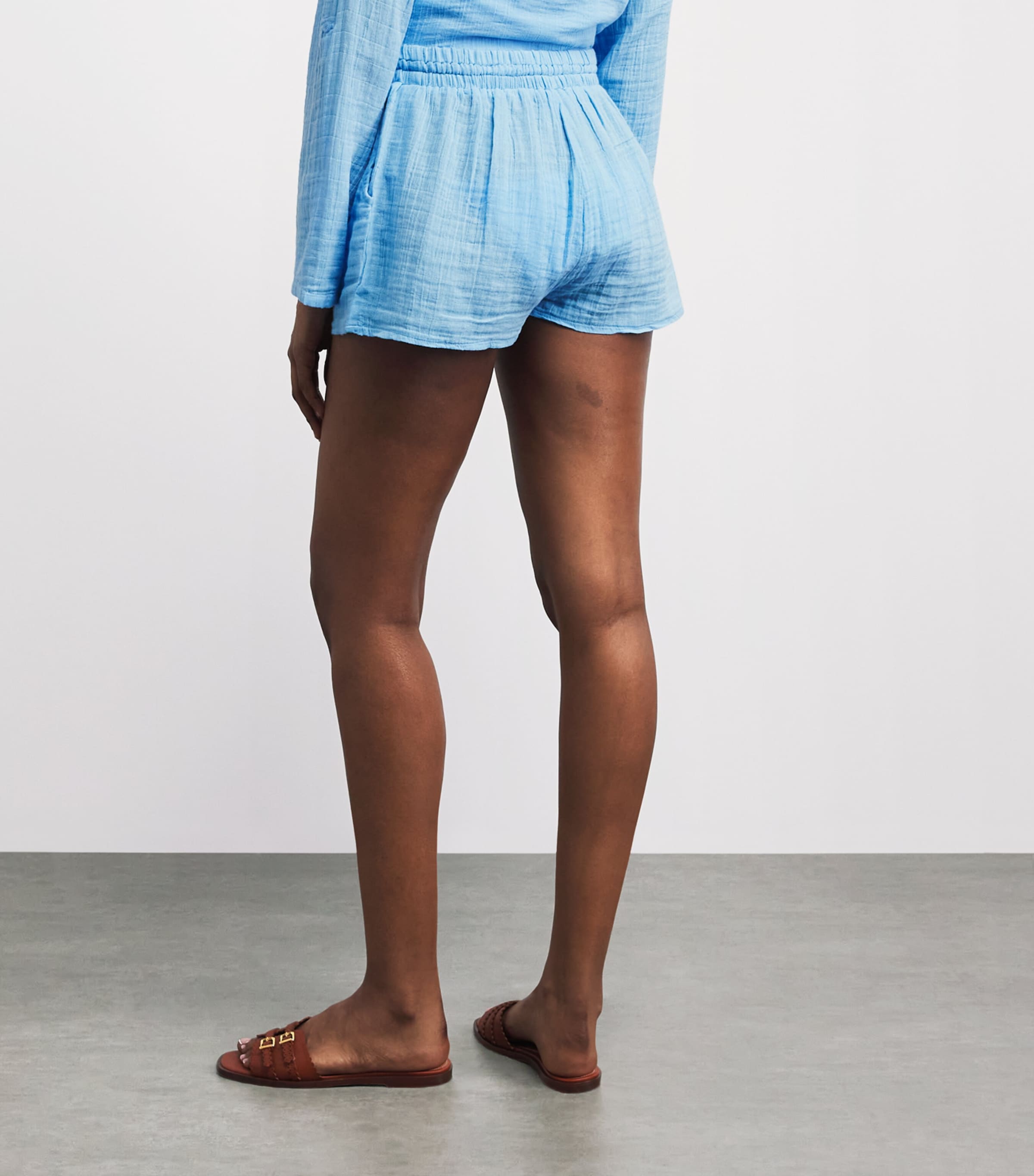 Melissa Odabash Womens Cotton Abbie Drawstring Shorts Oasis Image 5