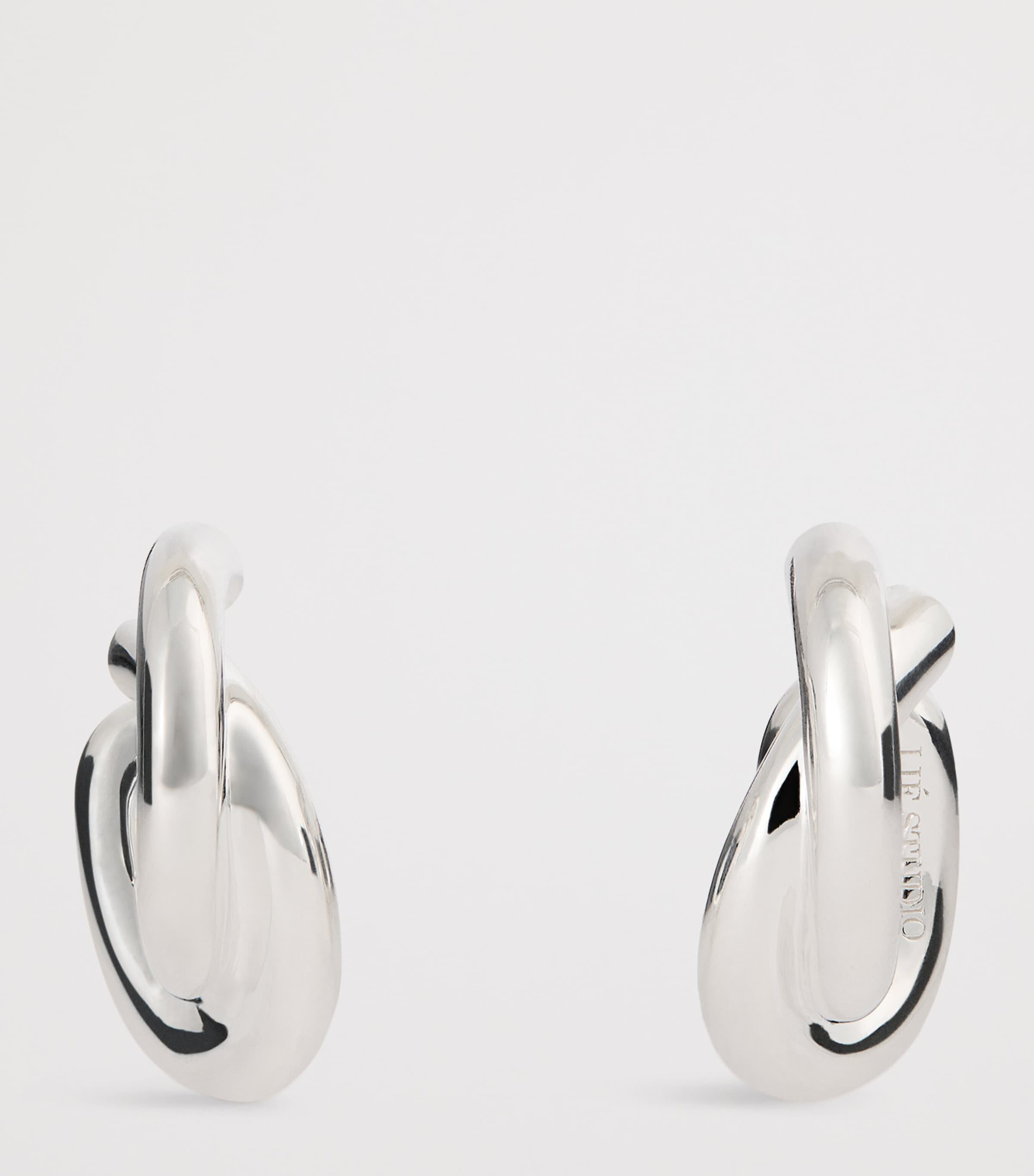 LIÉ STUDIO Sterling Silver The Diana Hoop Earrings Silver Image 3