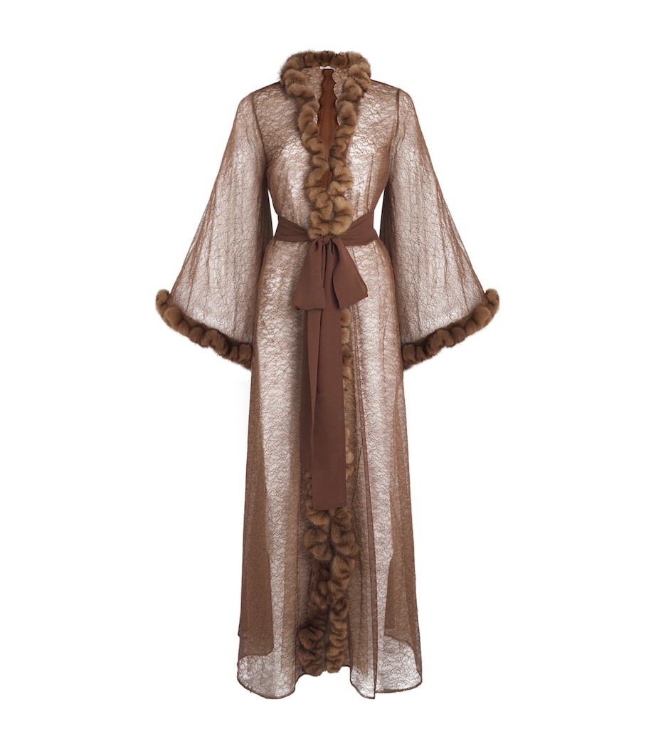 Mink Robe Lady Rosamosario Brown Mink-Silk Saint Moritz Robe | Harrods CN