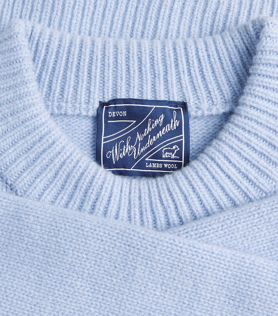 Wool Devon Sweater CORNFLOWER BLUE Image 5