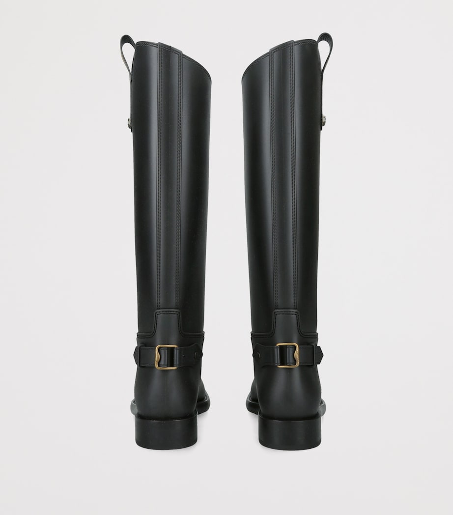 Burberry Cavalier Knee-High Wellington Boots Black Image 2
