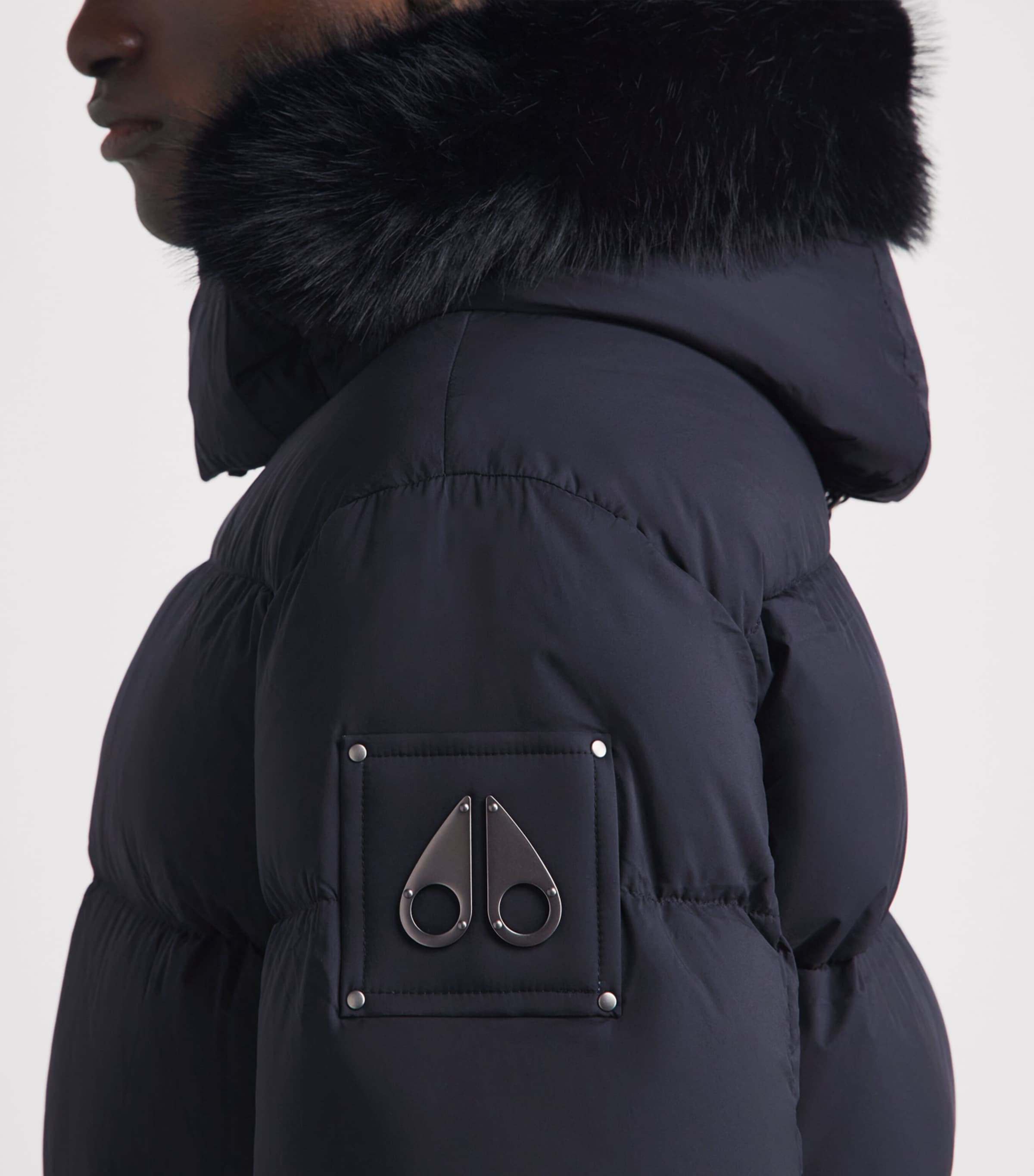 Moose Knuckles Mens Down Everest Puffer Jacket Black W/blk Ff Image 3