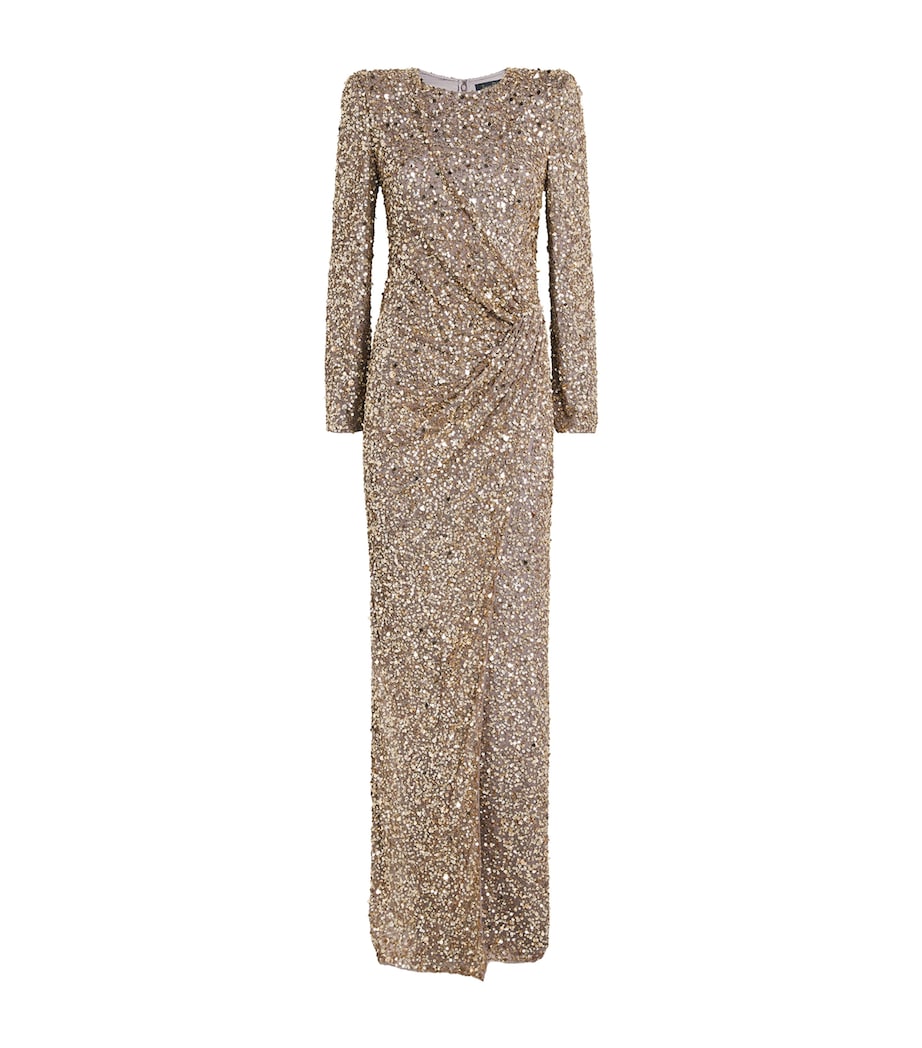 Sequinned Marie Maxi Dress 2119 GRANTE GLD BDNG Image 1