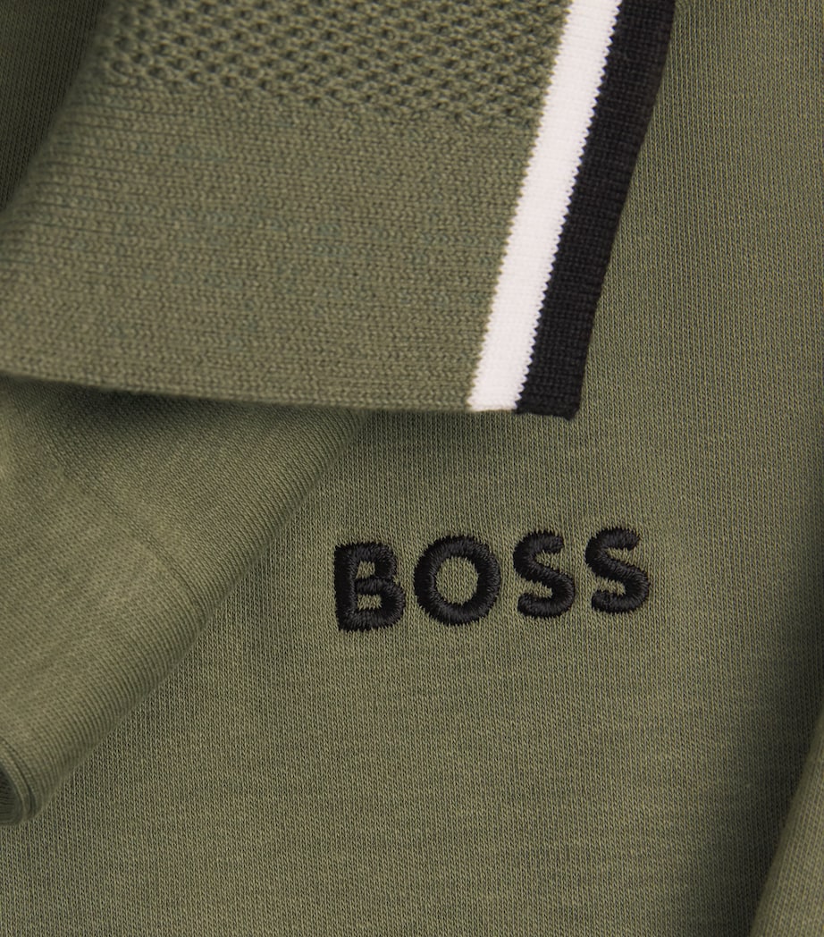 BOSS Mens Pima Cotton Polo Shirt Khaki Image 6