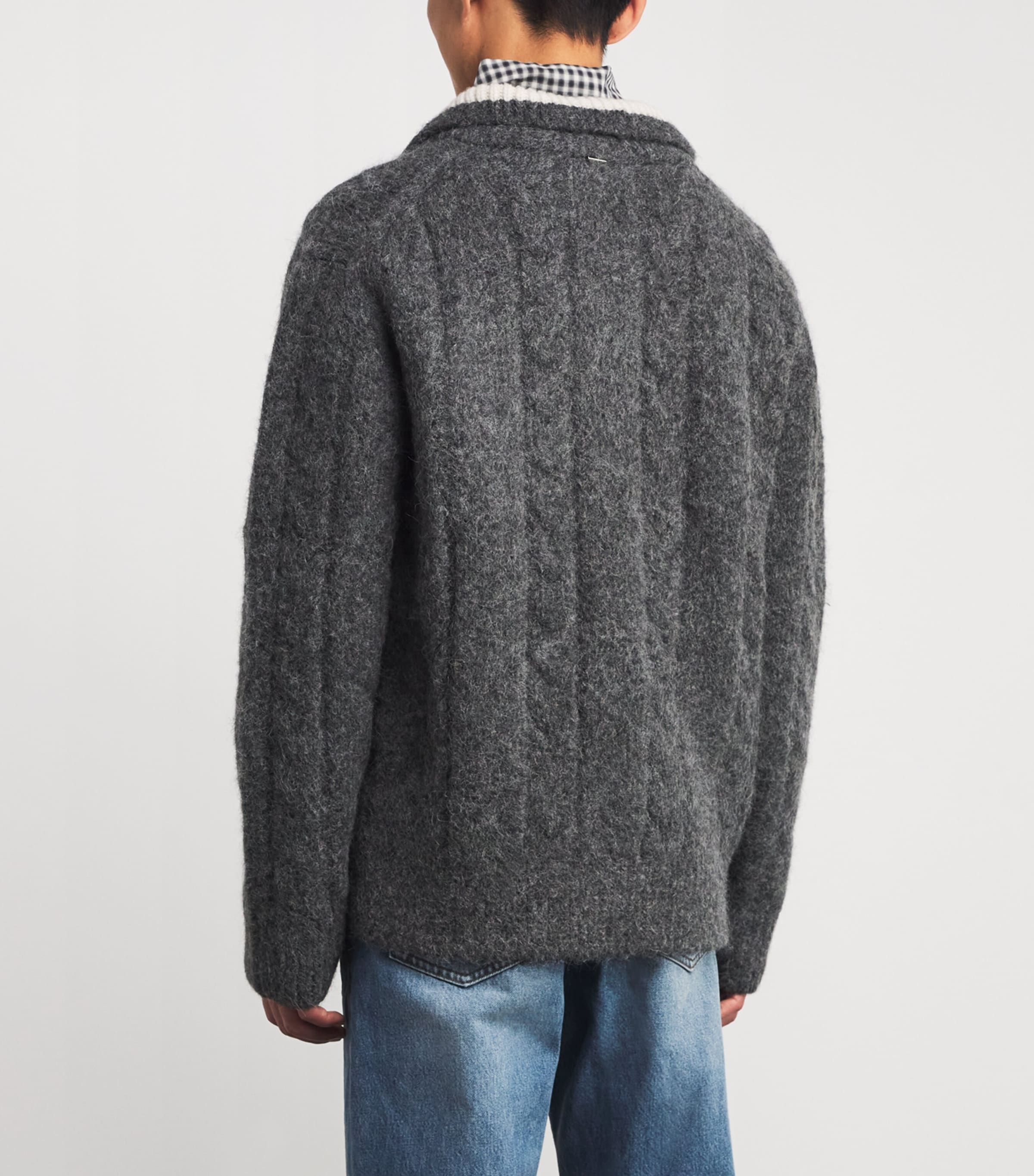 Wool-Blend Polo Sweater GREY GY Image 4