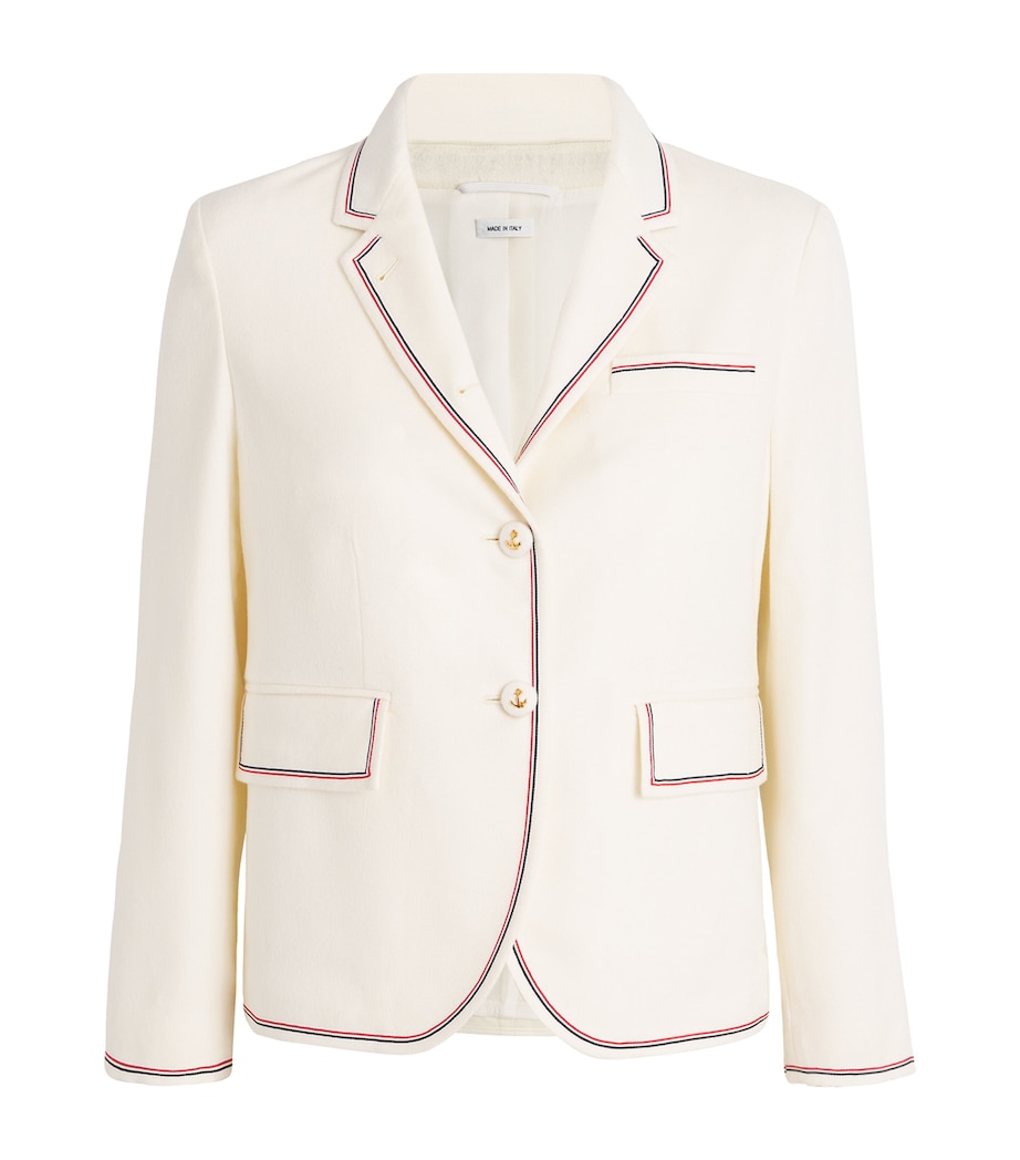 Cashmere Tricolour-Stripe Blazer WHITE Image 1