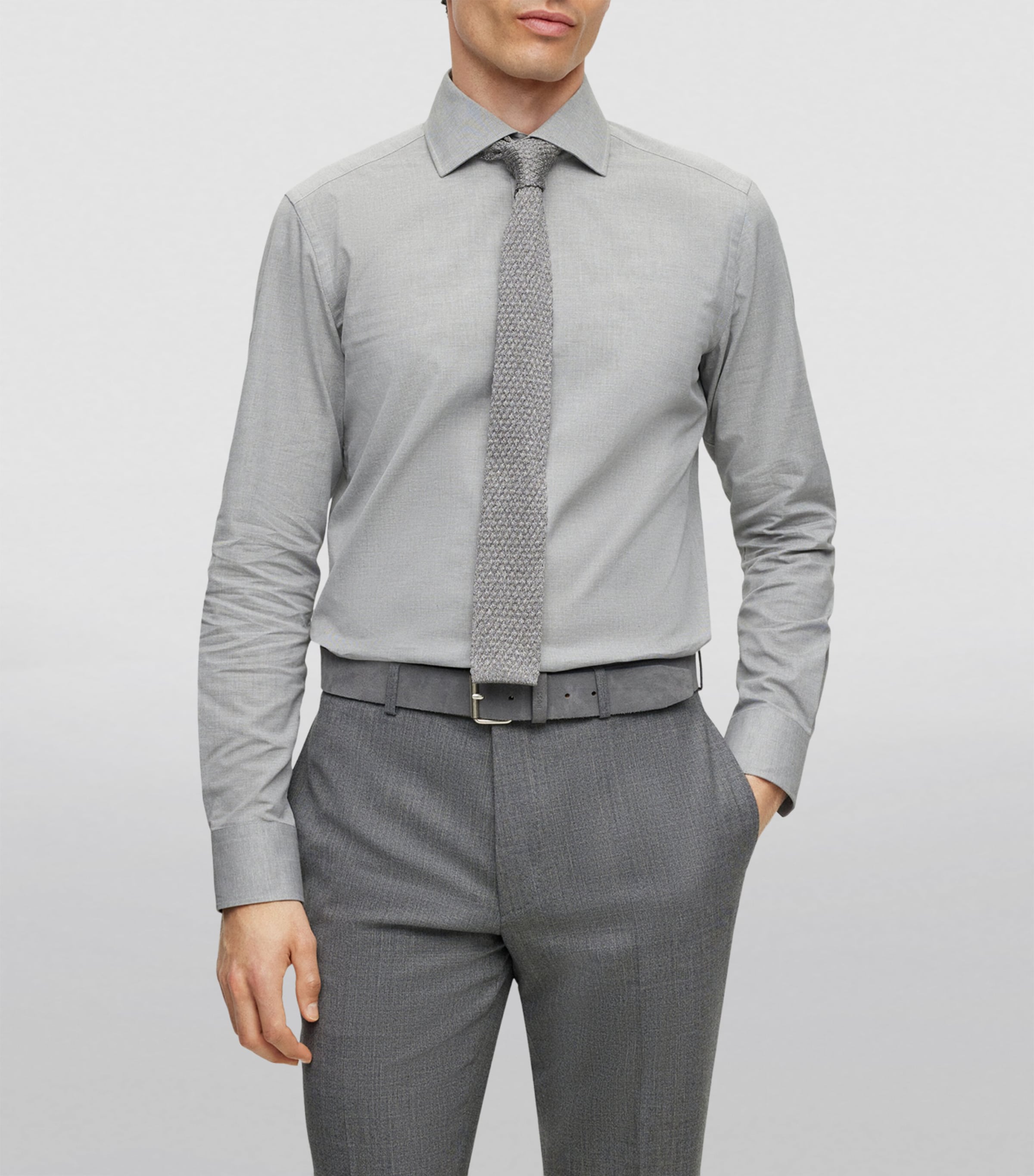 Silk Knitted Straight Tie 041 Image 3