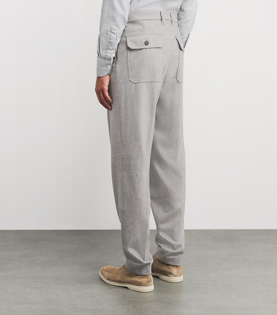 Wool-Cashmere Trousers GRIGIO CHIARO MELANG Image 4