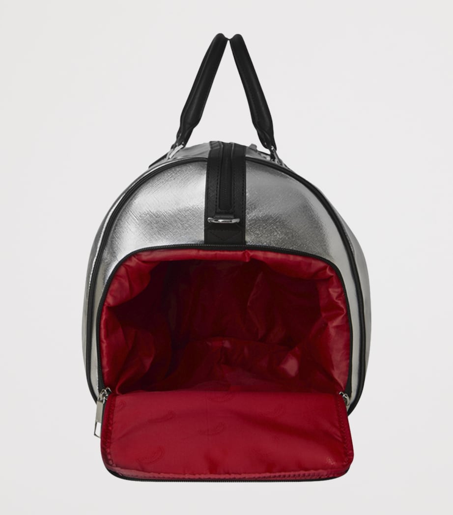 Sprayground Silver Side Drip Duffle Bag Silver Side Drip Image 3