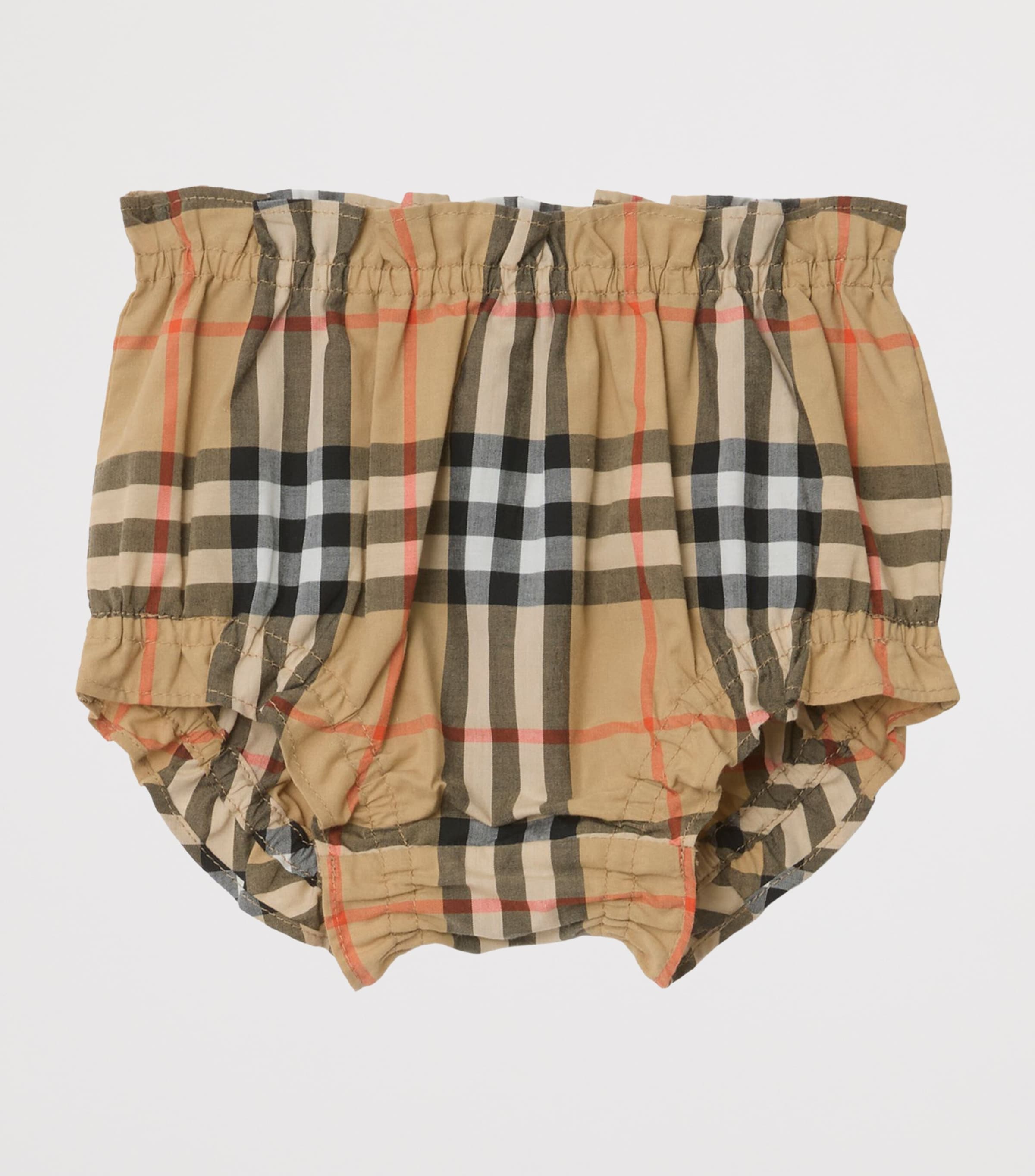Cotton Check Dress with Bloomers (1-18 Months) SAND IP CHECK Image 5
