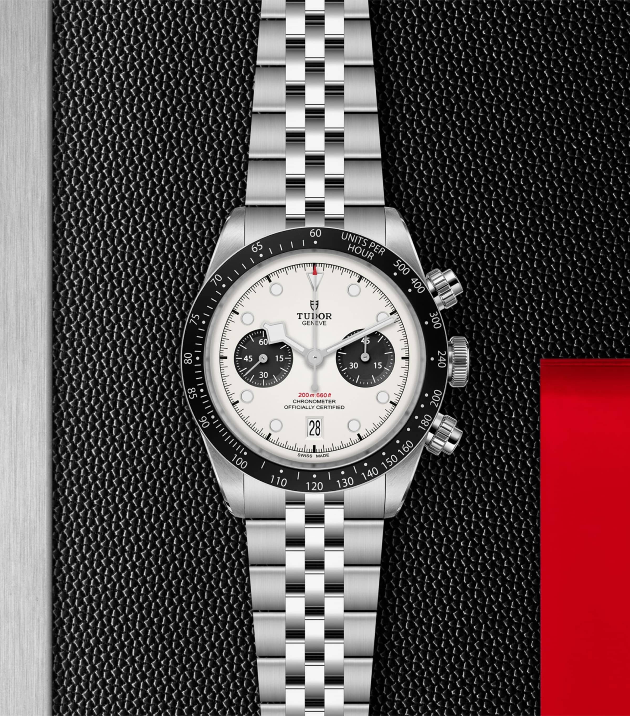 Black Bay Chrono Stainless Steel Watch 41mm WHITE Image 5