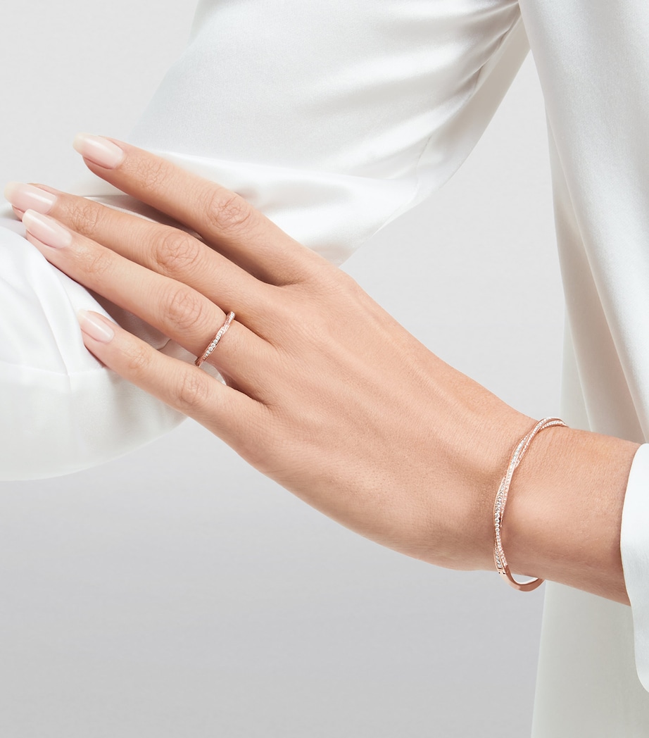 Rose Gold and Diamond Spiral Bracelet ROSE GOLD Image 2