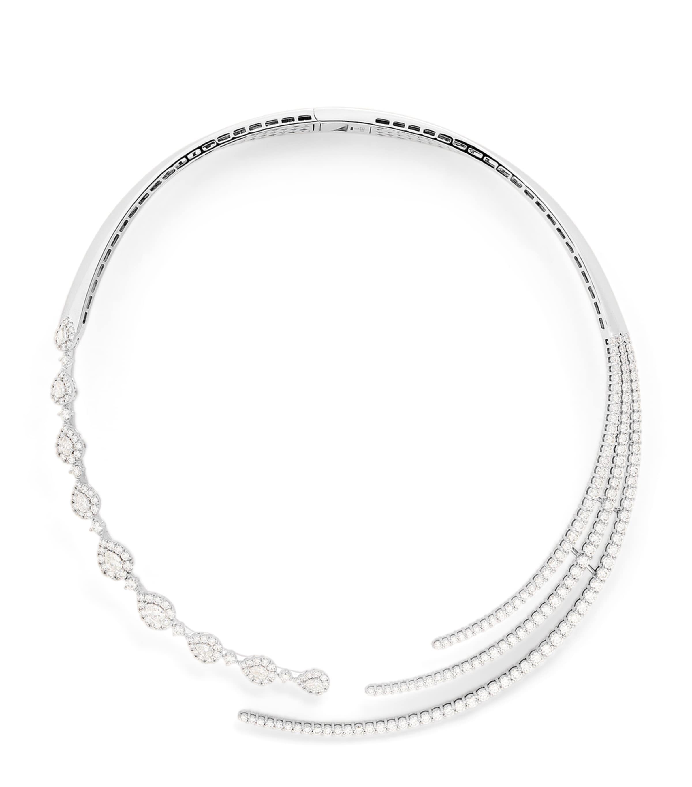 Yeprem White Gold And Diamond Choker In White