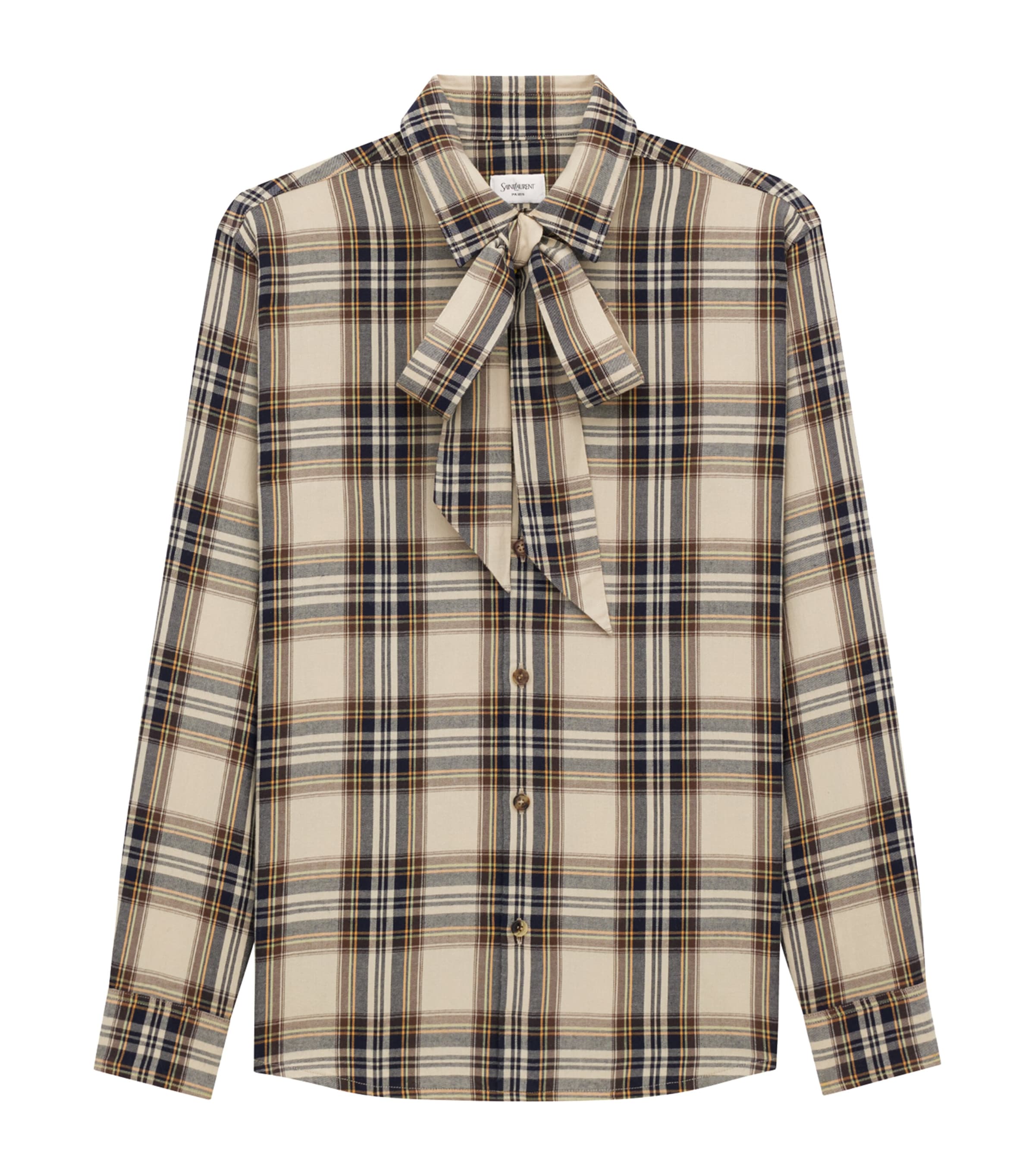 Tartan Pussybow Shirt 7300 Image 4