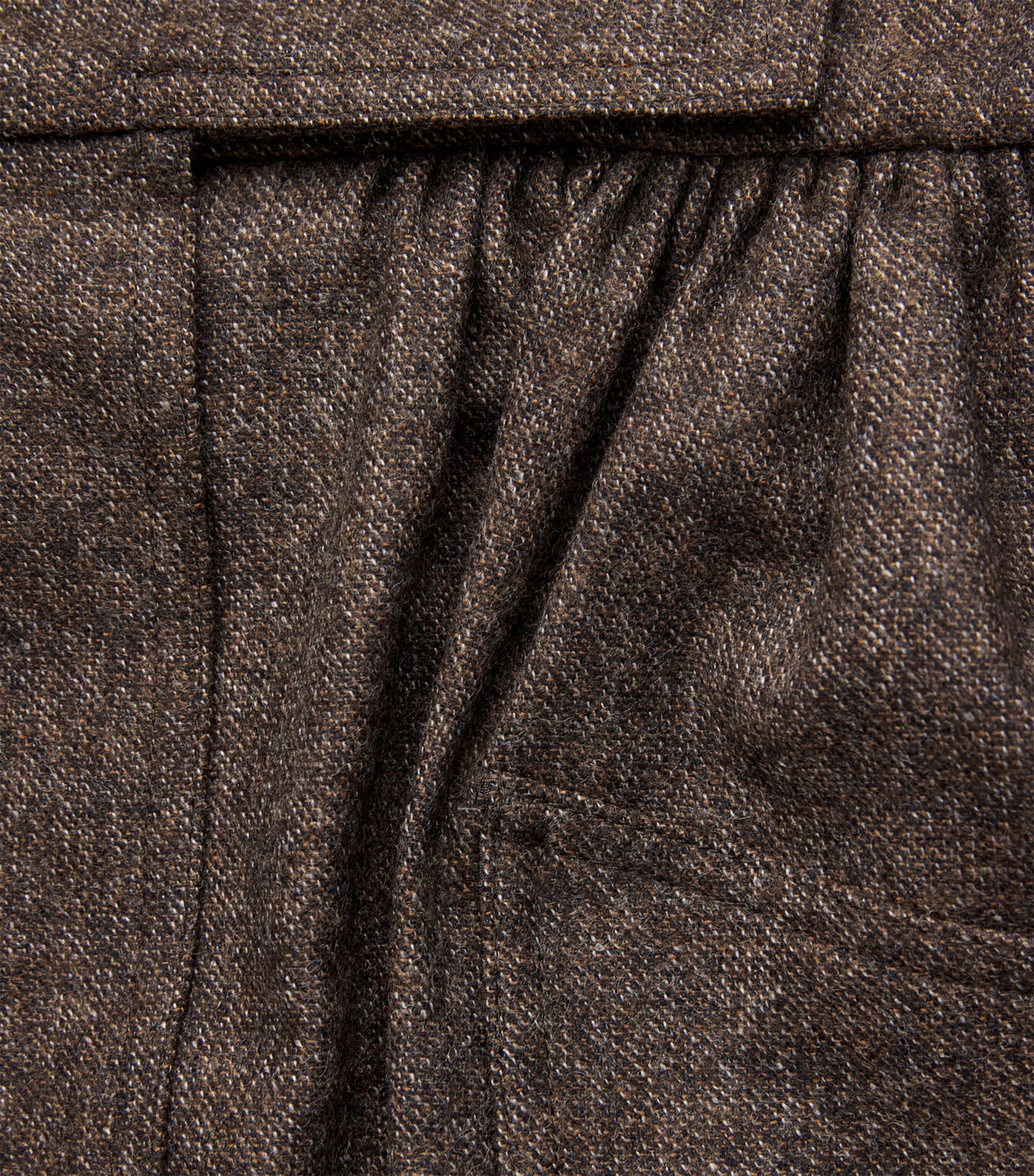 Virgin Wool Mini Skirt BROWN Image 5