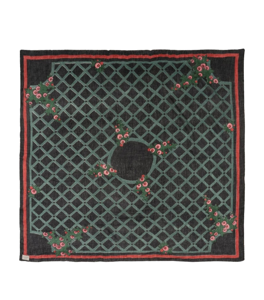 x Damien Nicolas Roux Cashmere Treillage Scarf BLACK/PINK Image 1