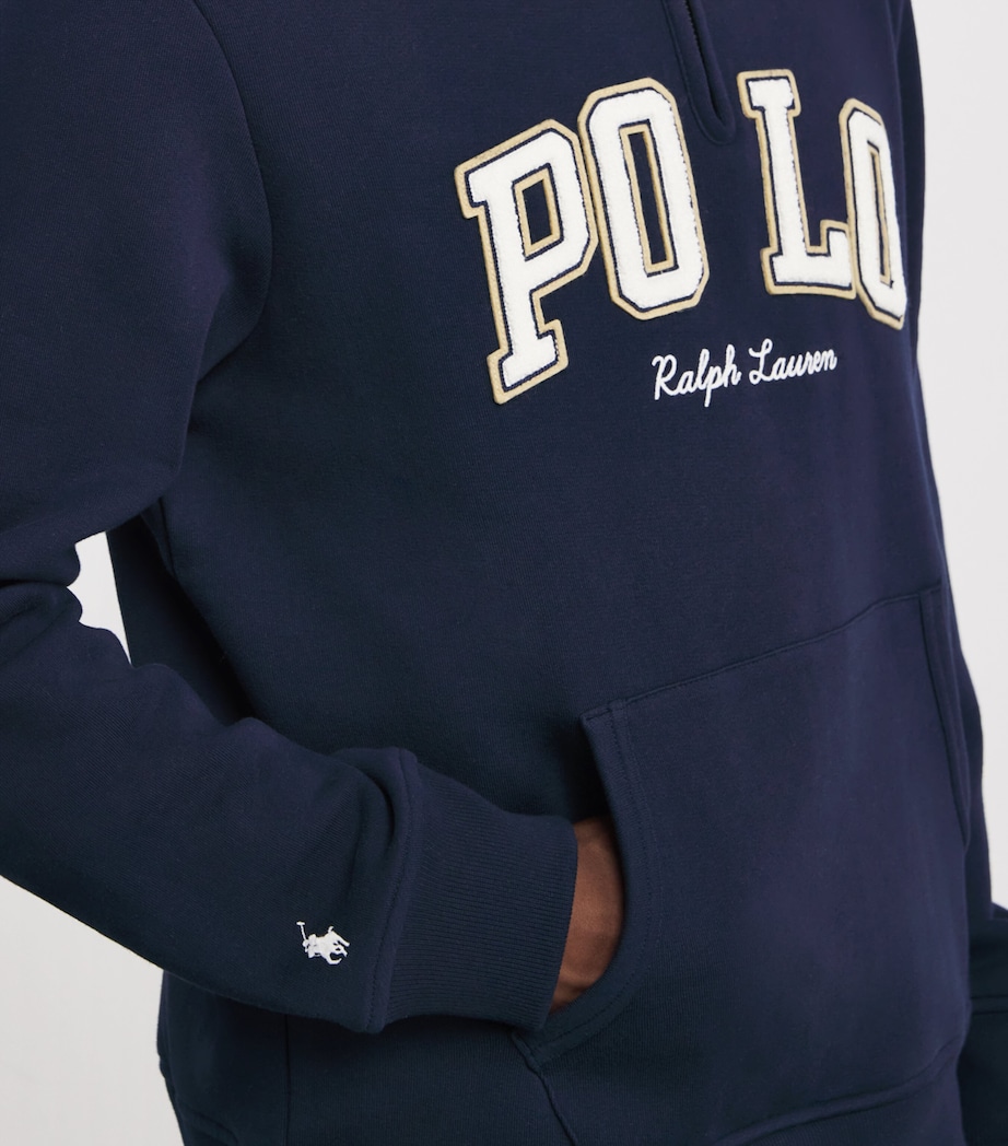 Cotton-Blend Varsity Sweatshirt NAVY Image 6