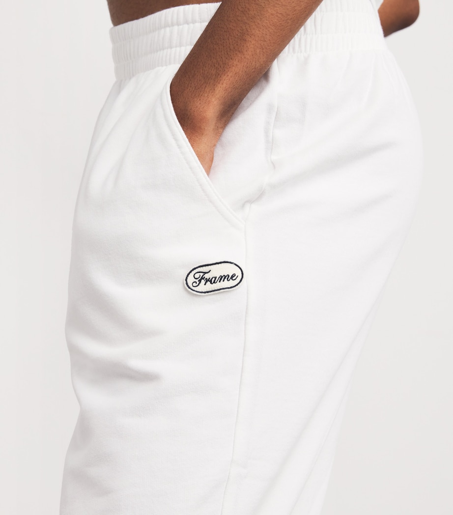 Stretch-Cotton Tennis Sweatpants WHITE Image 6