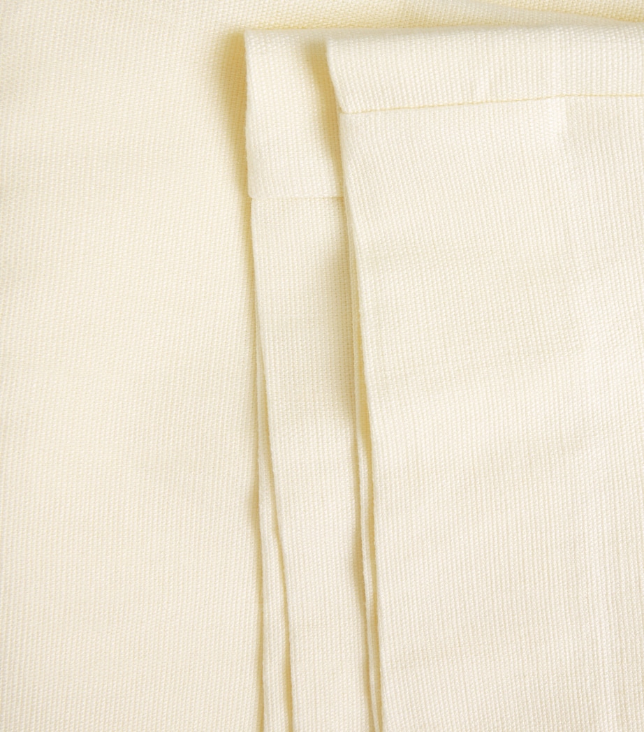 Maje Womens Tailored Wide-Leg Trousers Pale Yellow Image 6