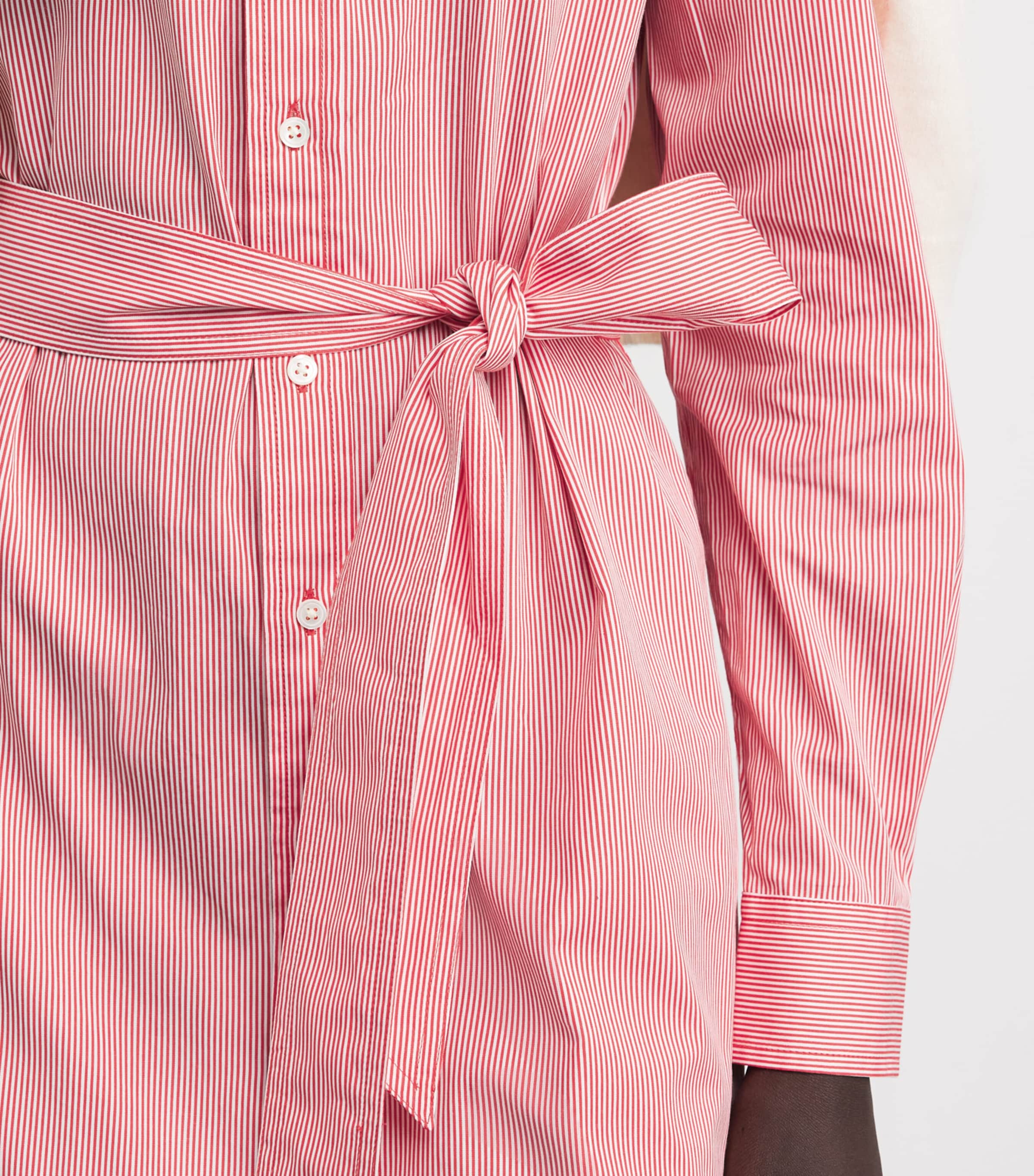 Polo Pony Midi Shirt Dress 2000A RED WHITE Image 4