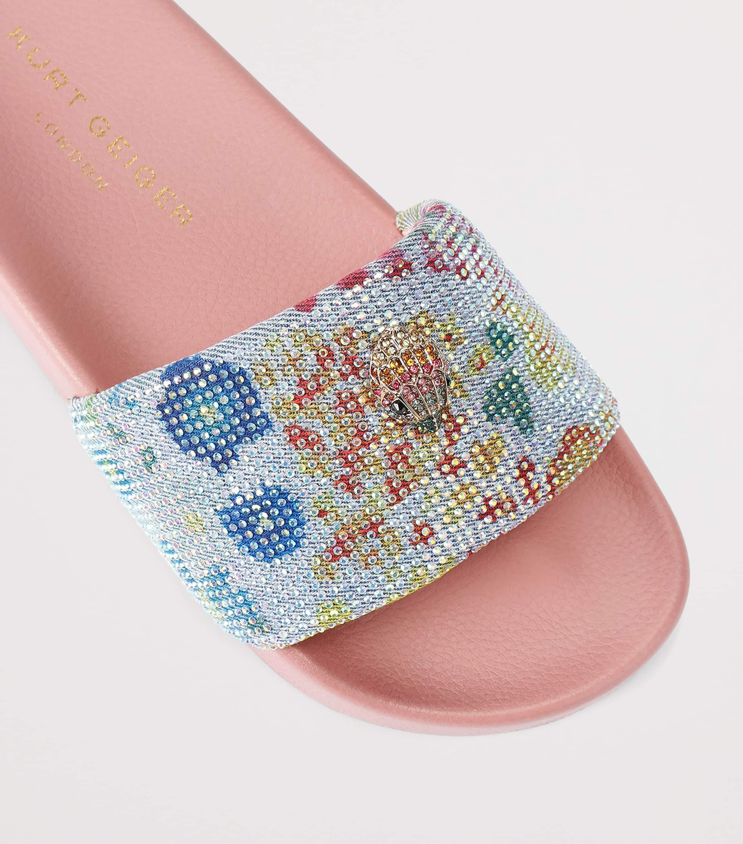 Kurt Geiger London Meena Eagle Slides Blue/pal.c Image 2