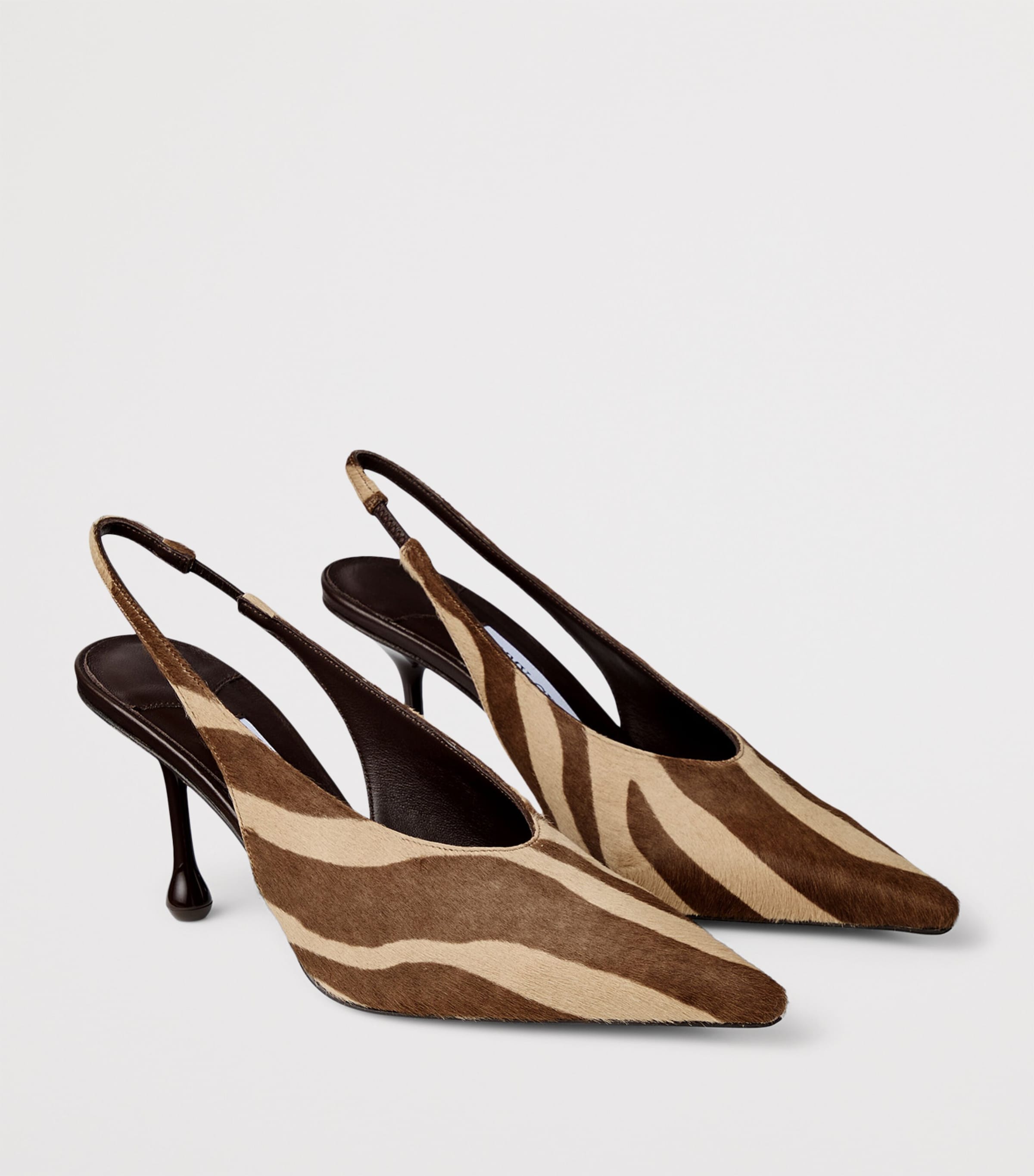 Jimmy Choo Brown Isa 80 Calf Hair Slingback Pumps | Harrods US