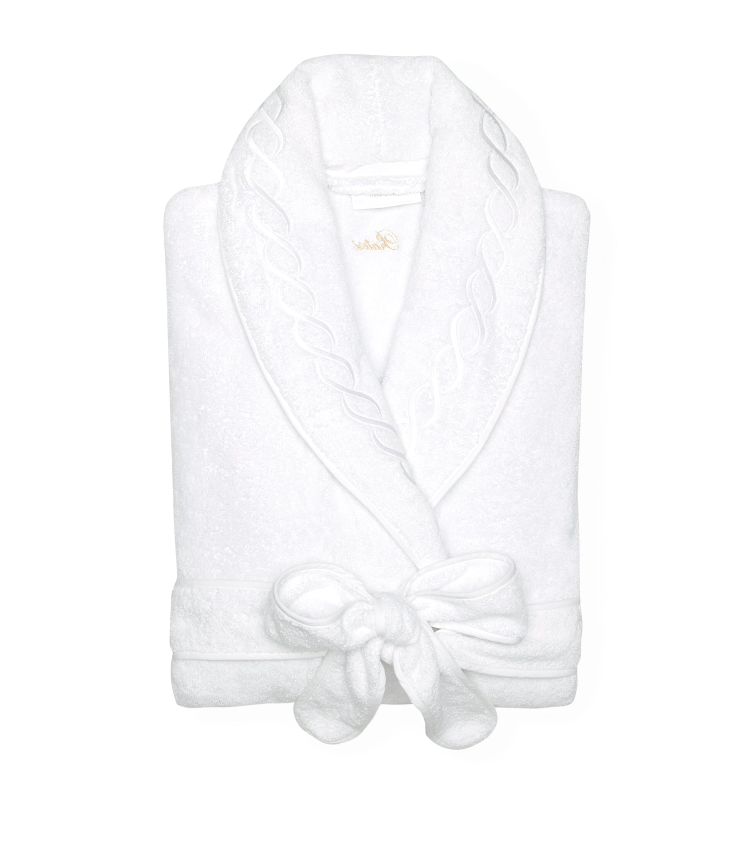 Pratesi Cotton Treccia Bathrobe (Small) White/white Image 2