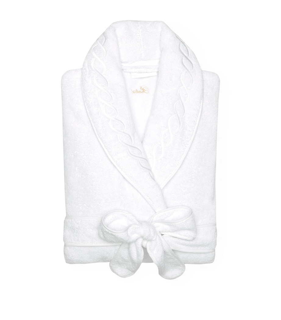 Cotton Treccia Bathrobe (Small) WHITE/WHITE Image 2