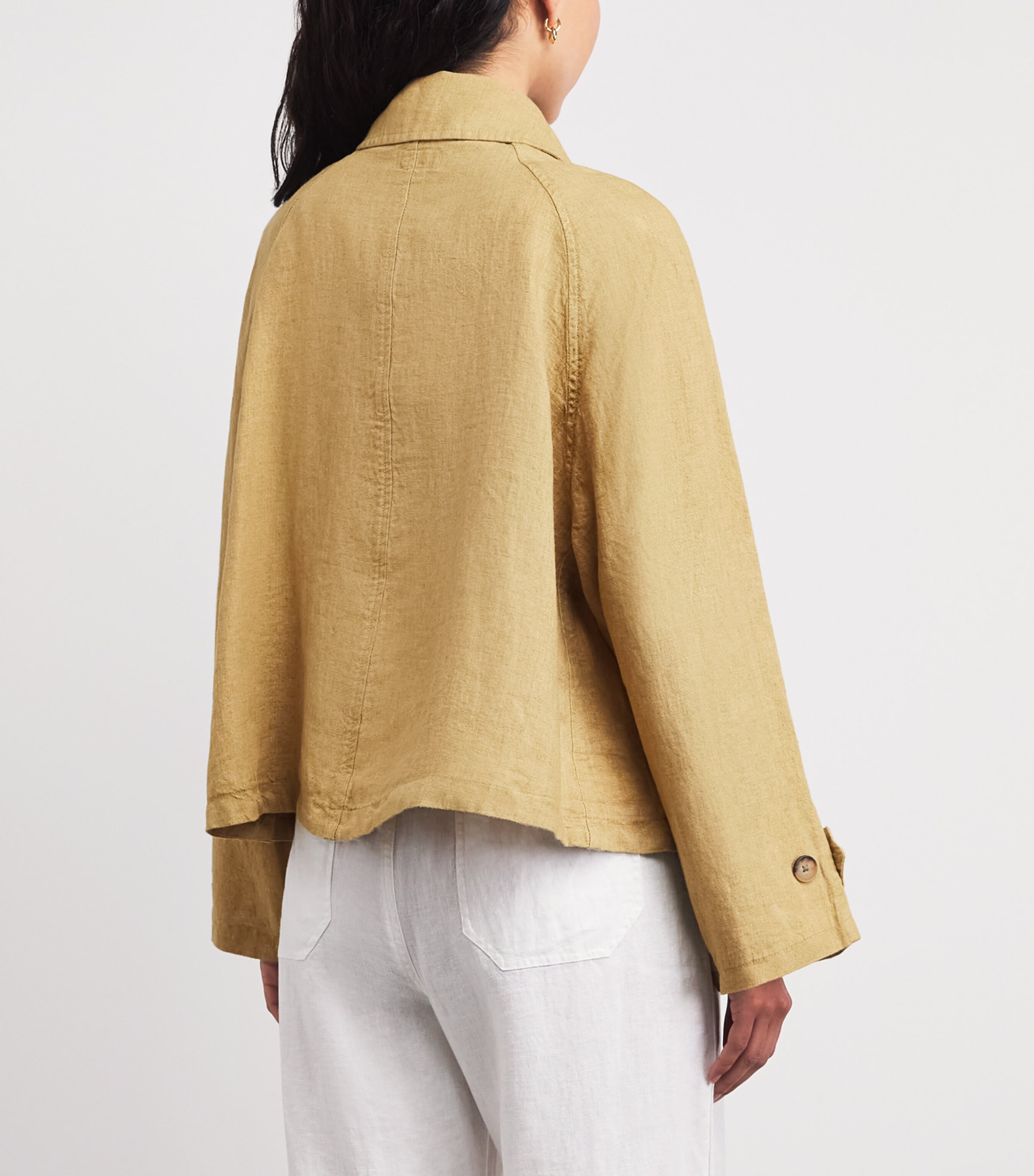 Polo Ralph Lauren Womens Linen Shacket Classic Camel Image 5