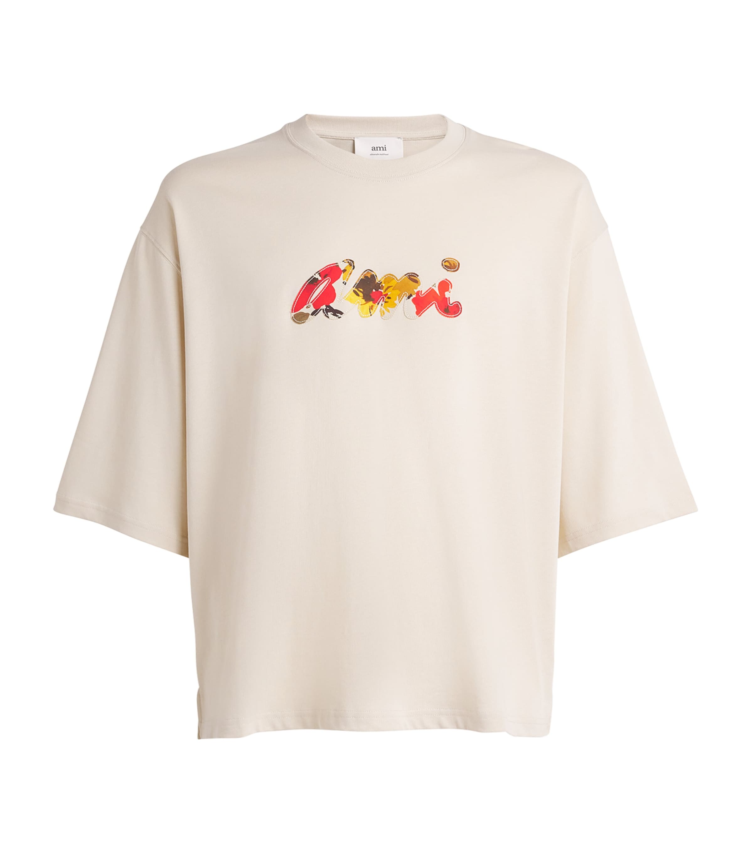 AMI Paris Cotton Floral Logo T-Shirt | Holiday Shop | Mens | Men Clothing | T-Shirts | Logo T-shirts | Designers | Ami Paris