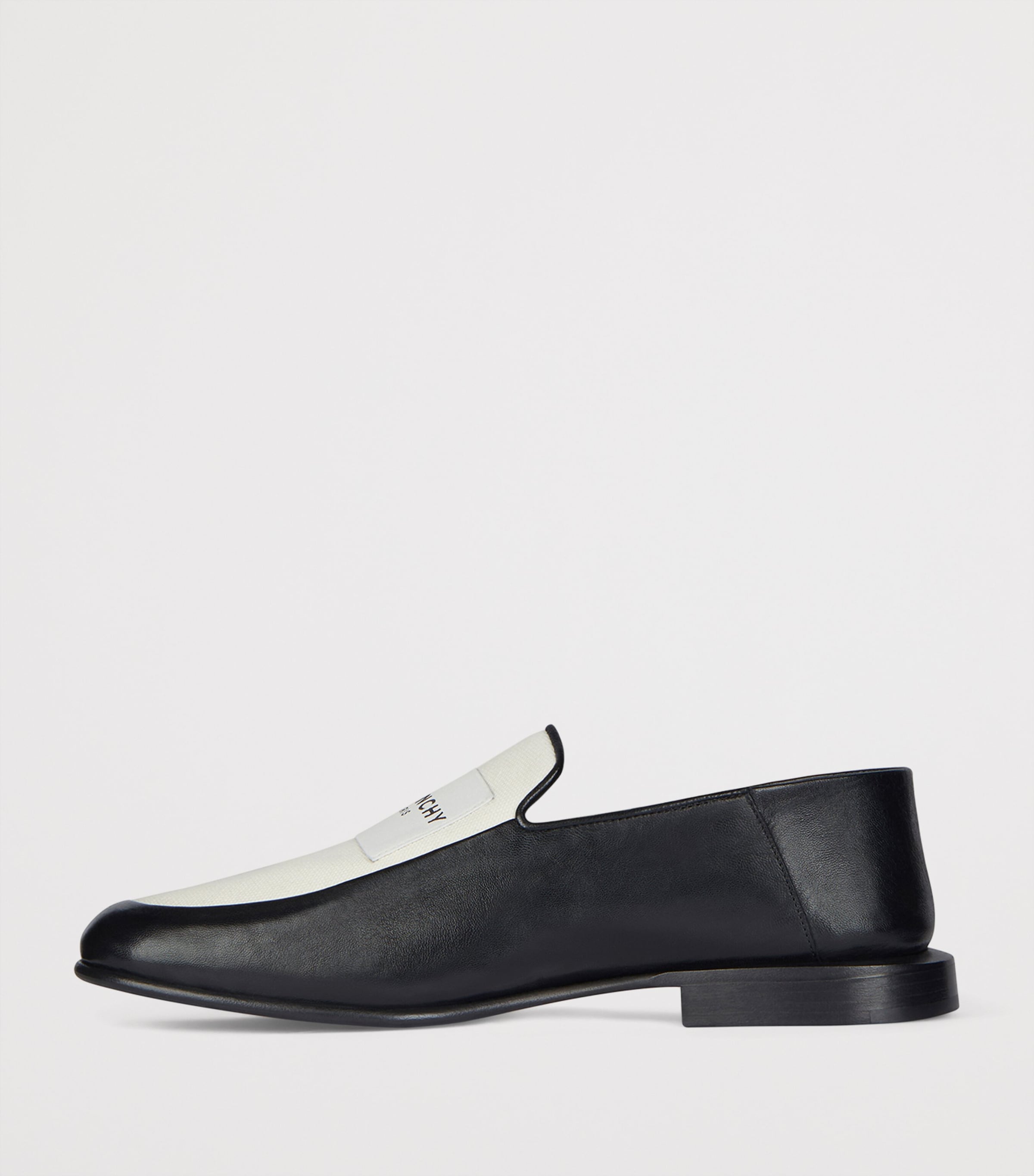 Lamb Skin Two-Tone Label Loafers BLACK/NATURAL Image 3