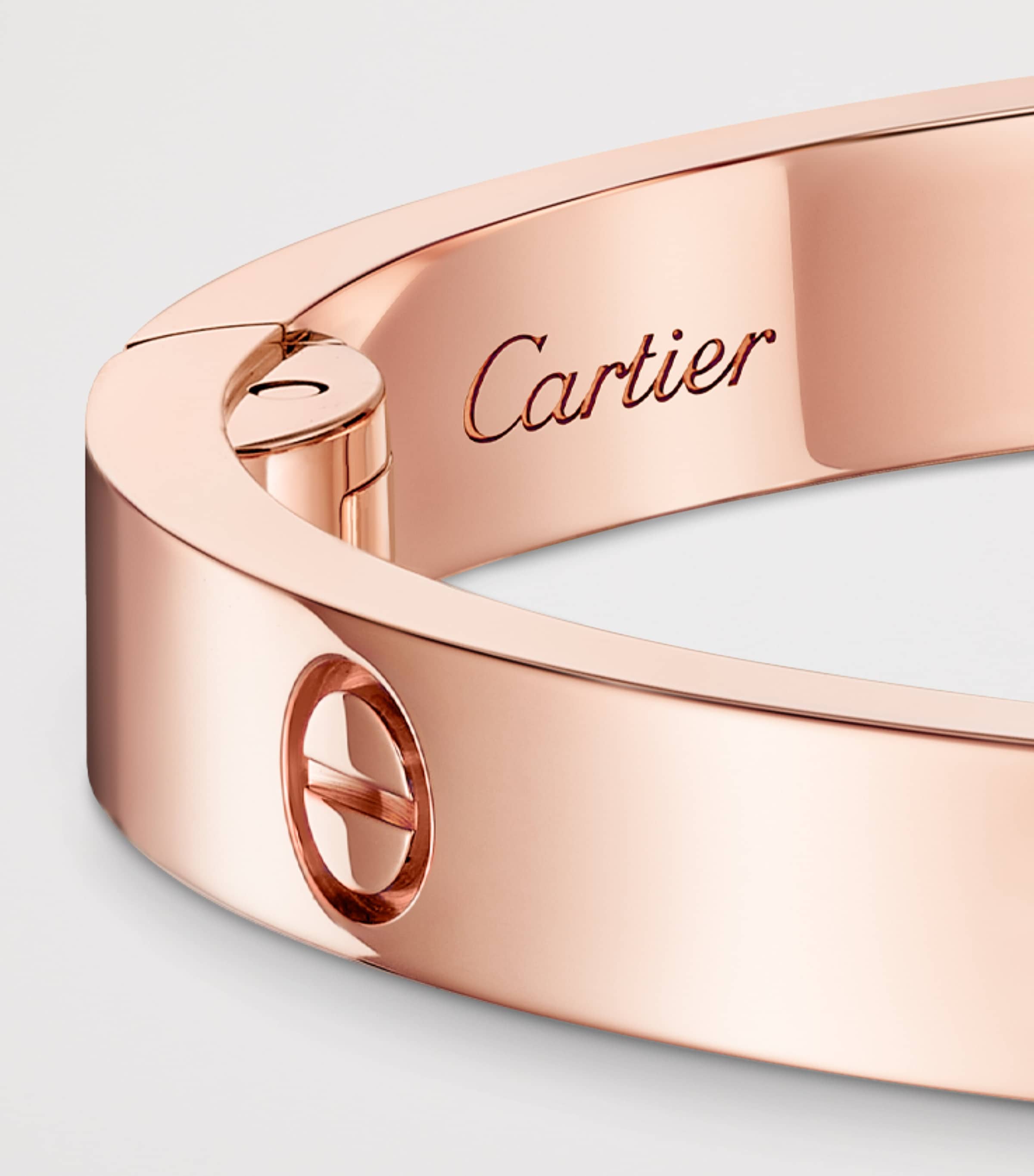 Medium Rose Gold and Diamond LOVE Bracelet ROSE GOLD Image 4